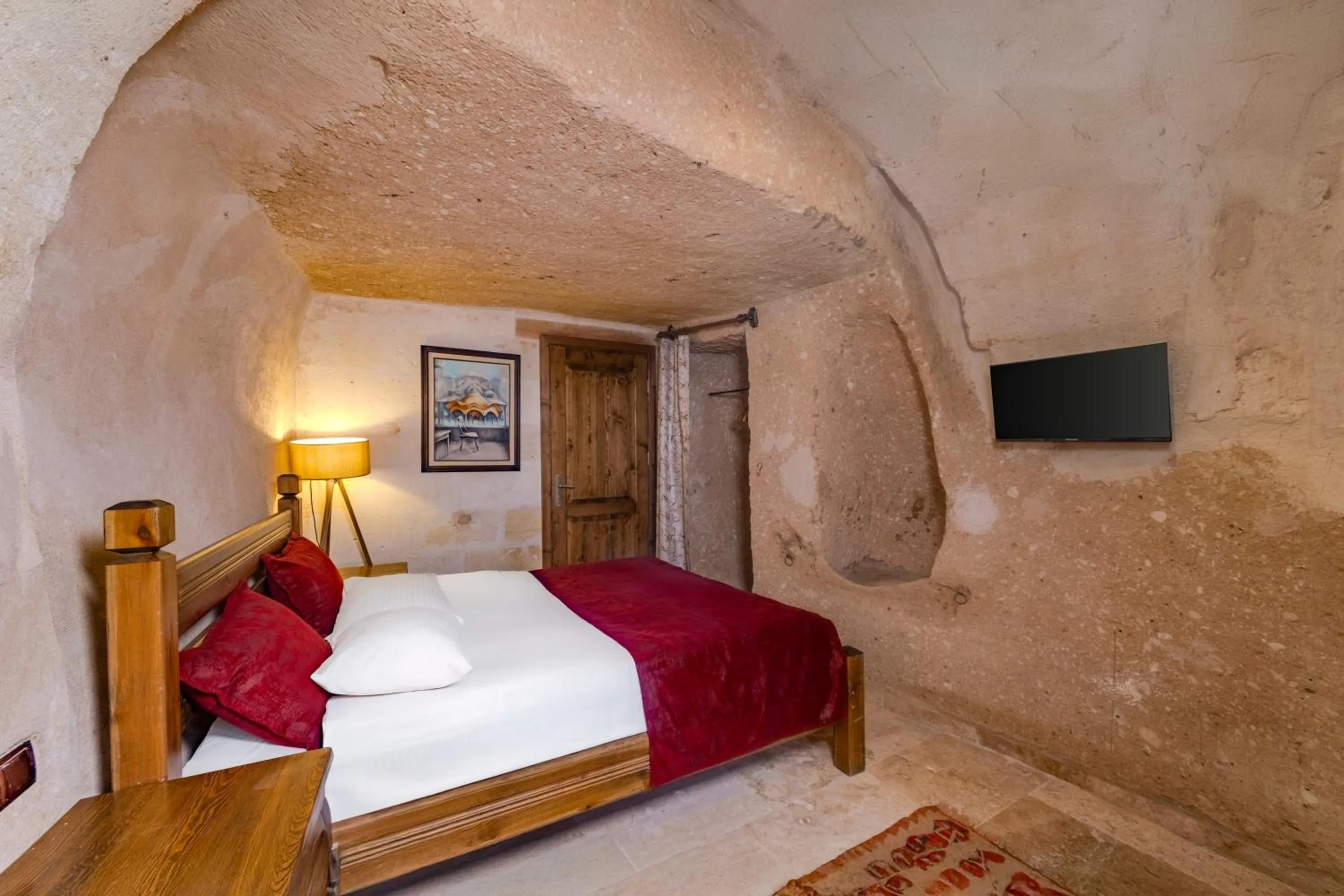 Bed in Zula Cave House