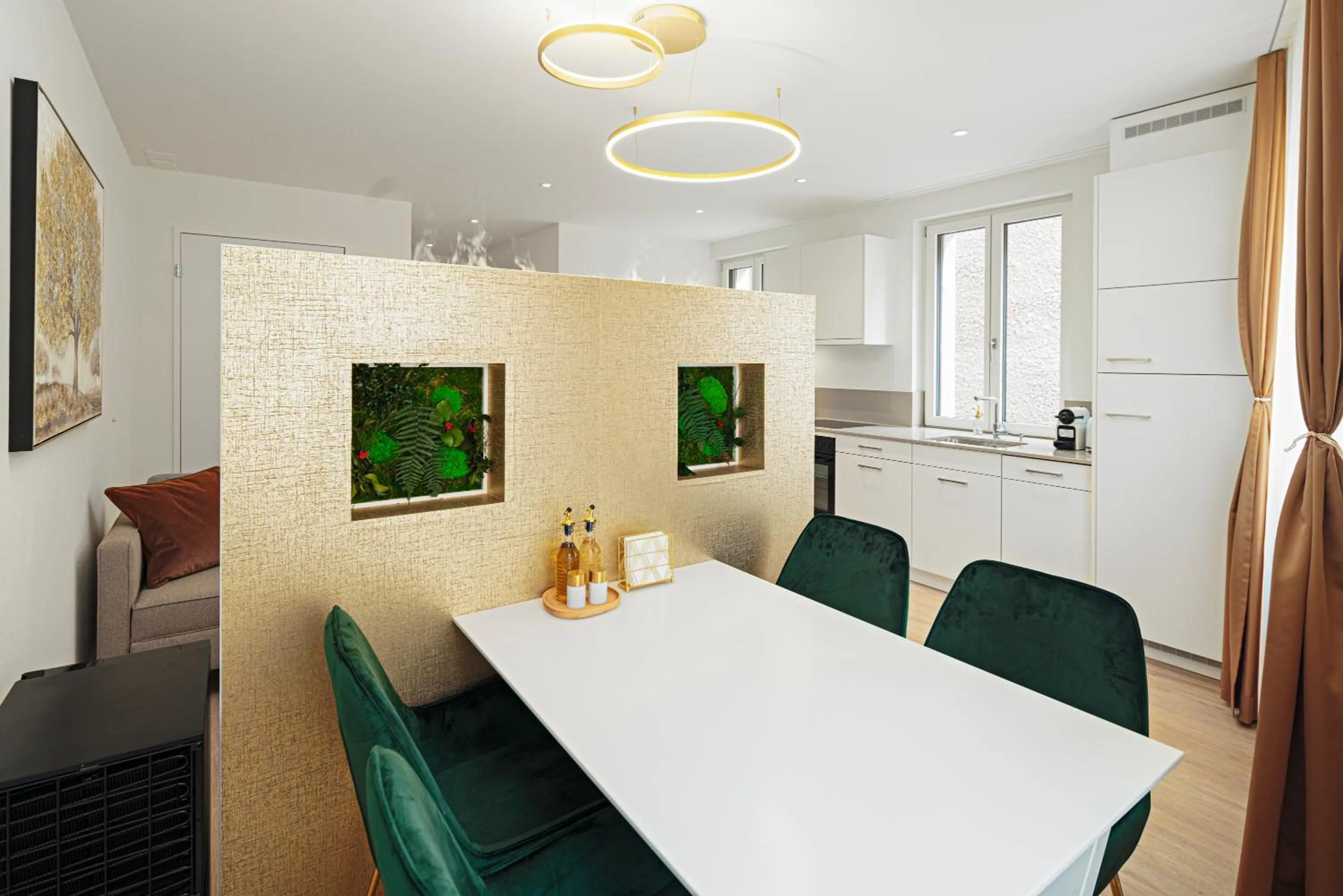 Living room in VISIMO Apartments Mühlensteg St Gallen - Elegant Quiet Central