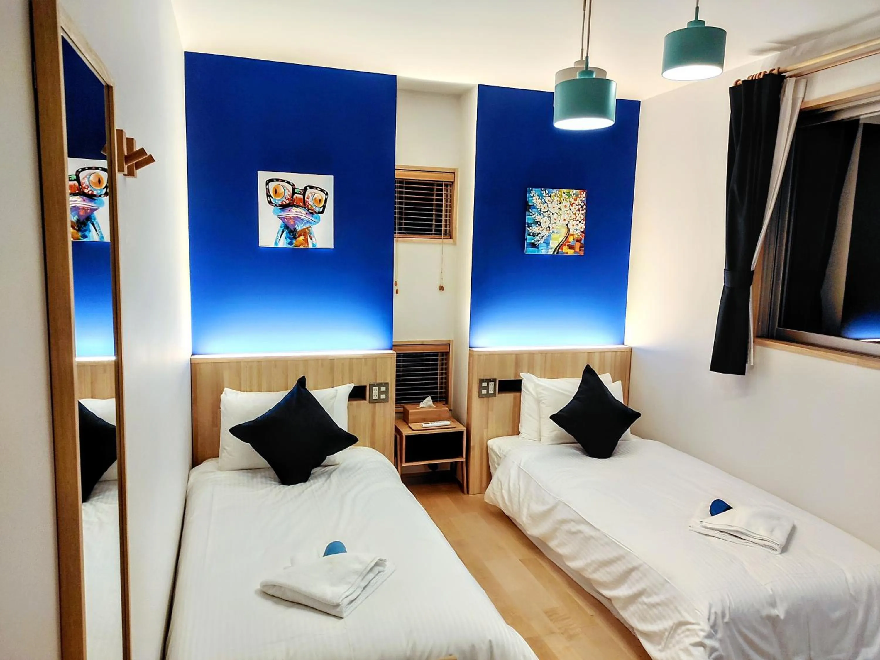 Bed in Ocean View Ishigaki Sora and Umi