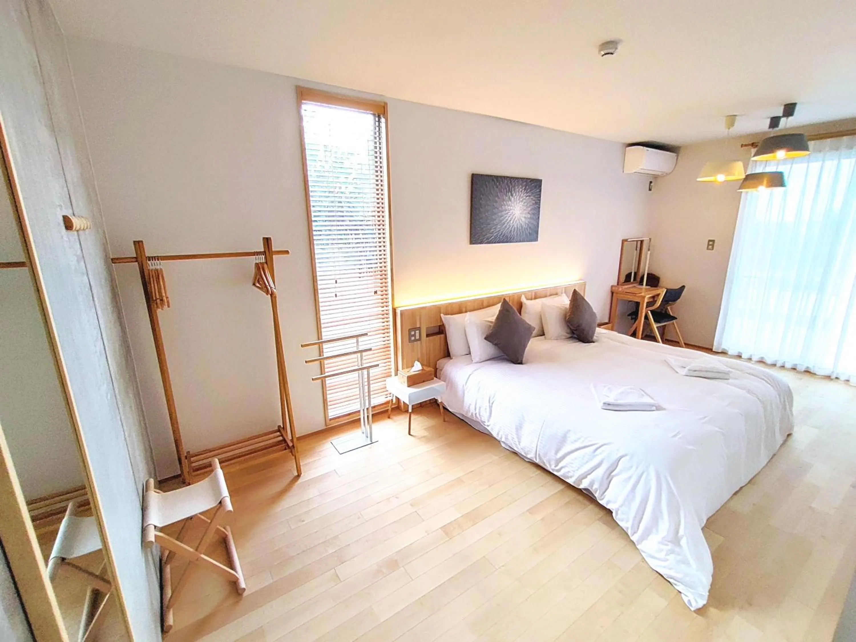 Bed in Ocean View Ishigaki Sora and Umi