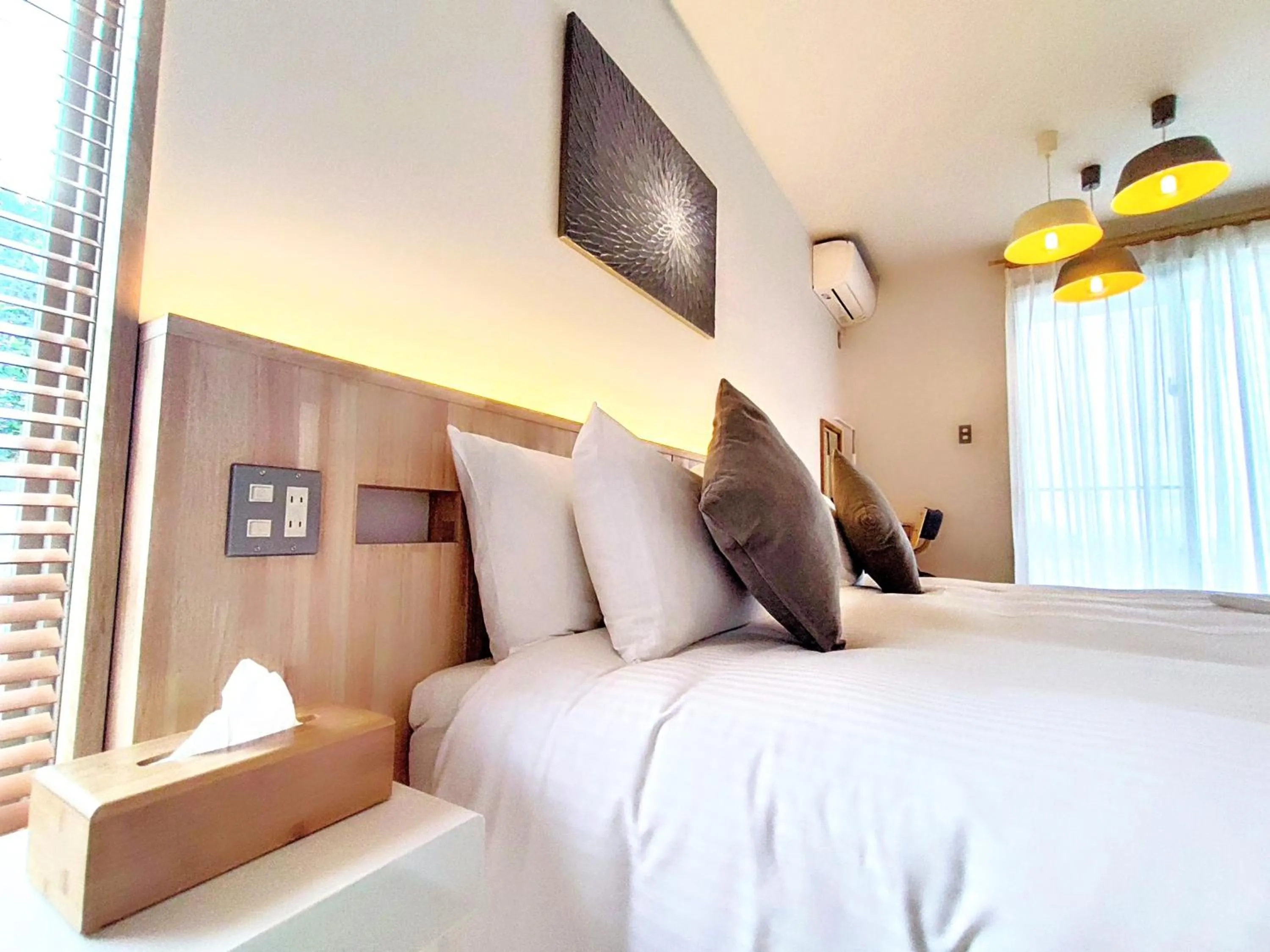 Bed in Ocean View Ishigaki Sora and Umi