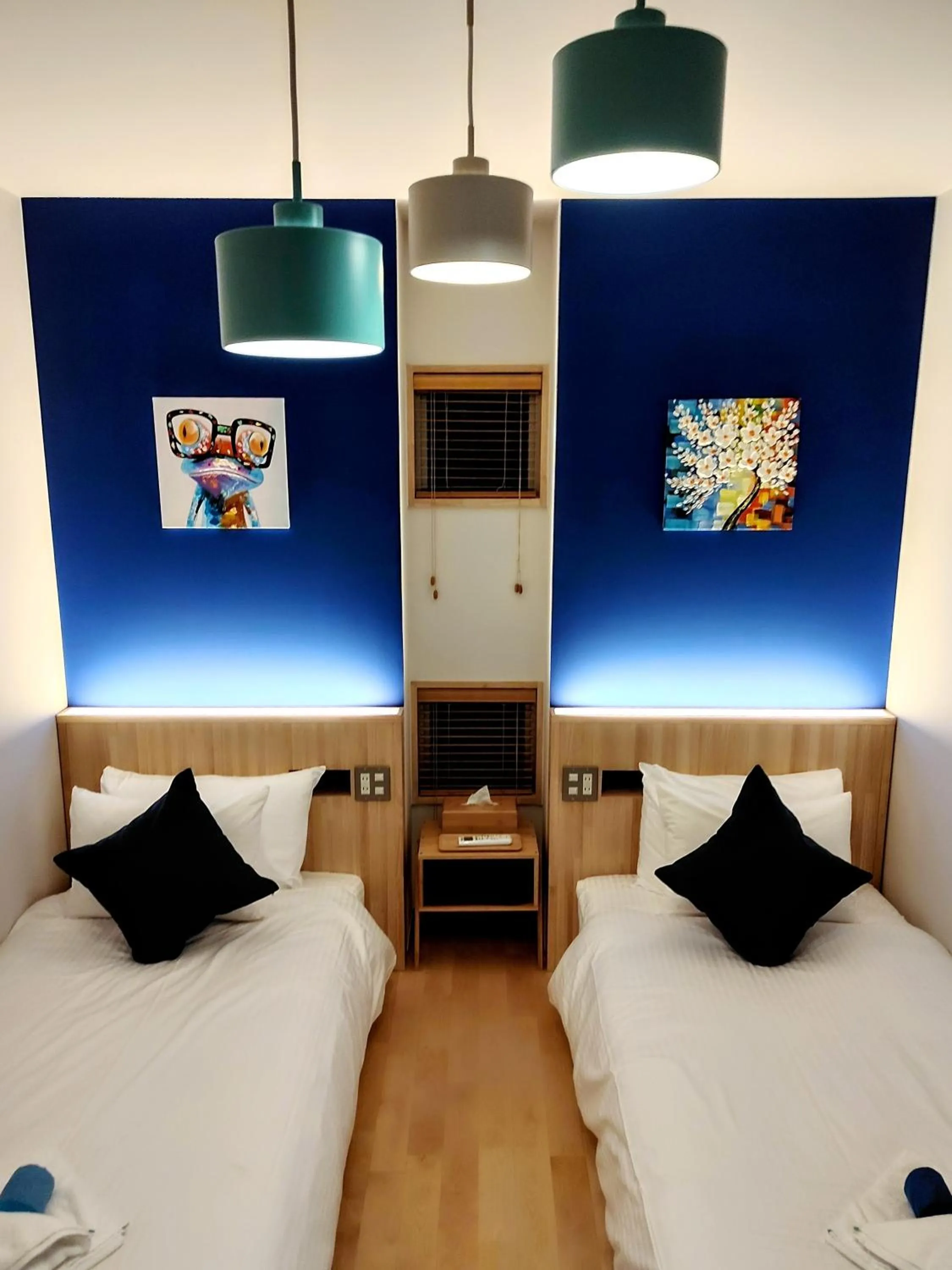 Bed in Ocean View Ishigaki Sora and Umi