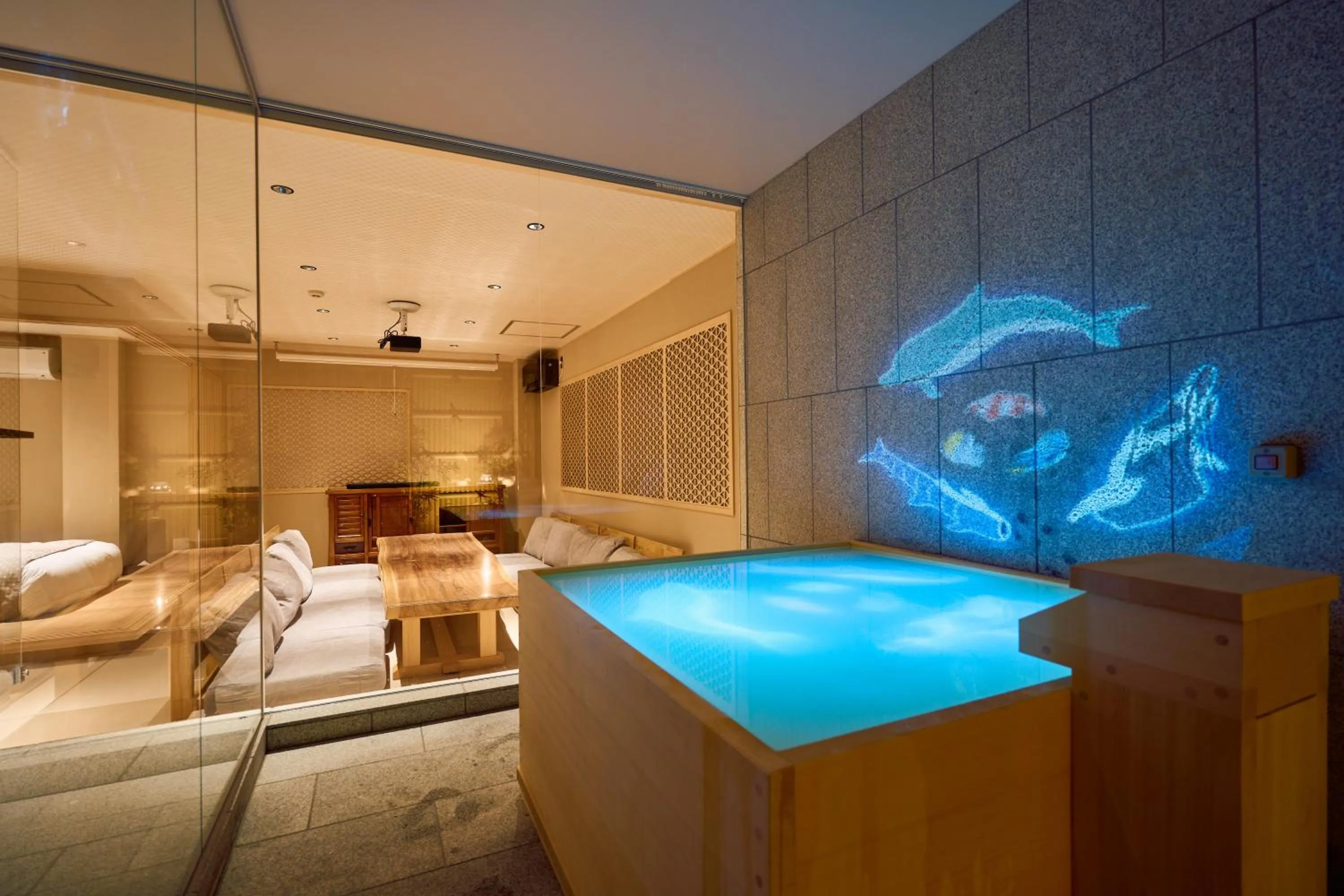 KONJAKUSO Osaka Tempozan "IKESU" Projection M apping SPA "TAKADORO" Wheel View