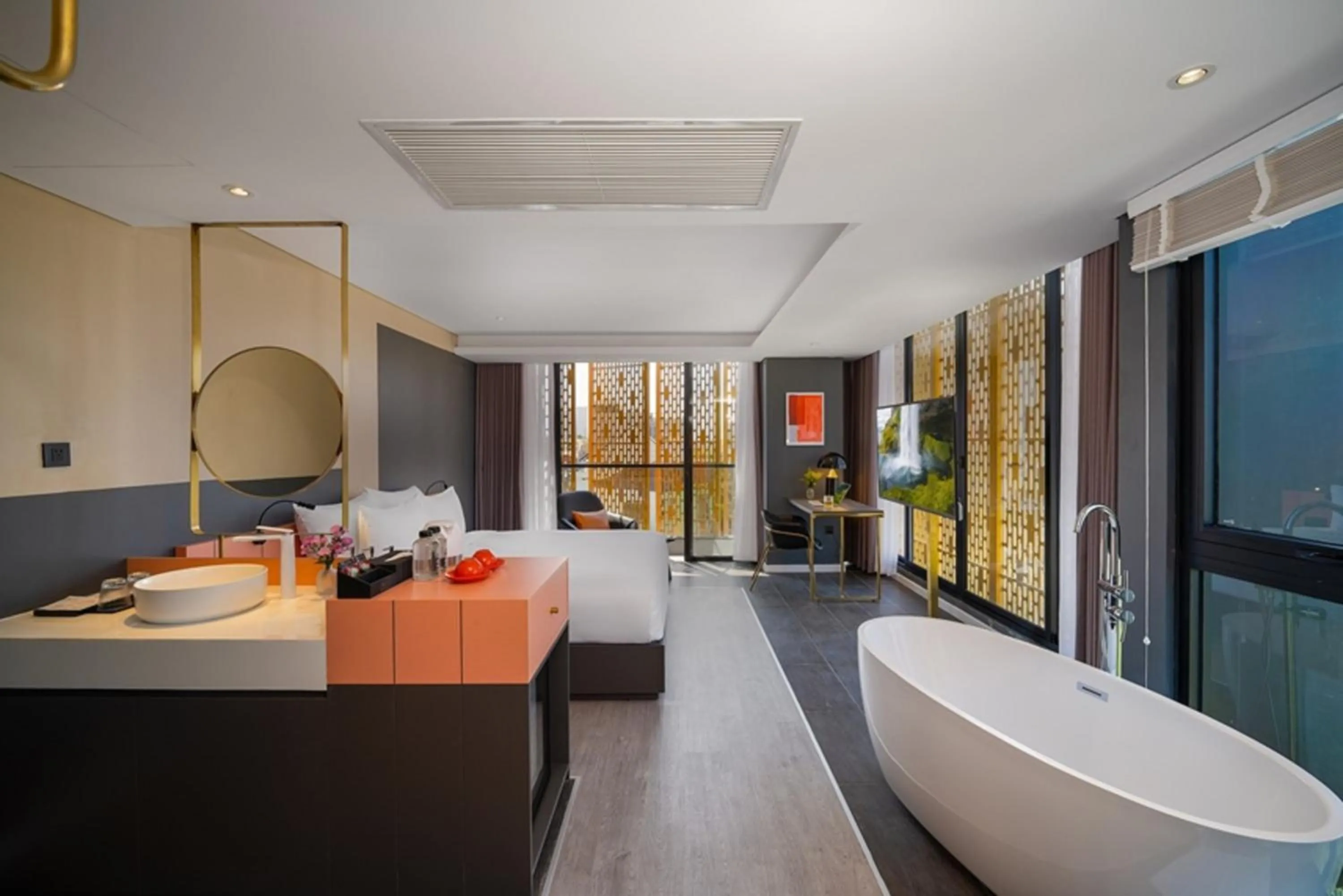 Living room, Bed in M92 Boutique Da Nang Beach Hotel