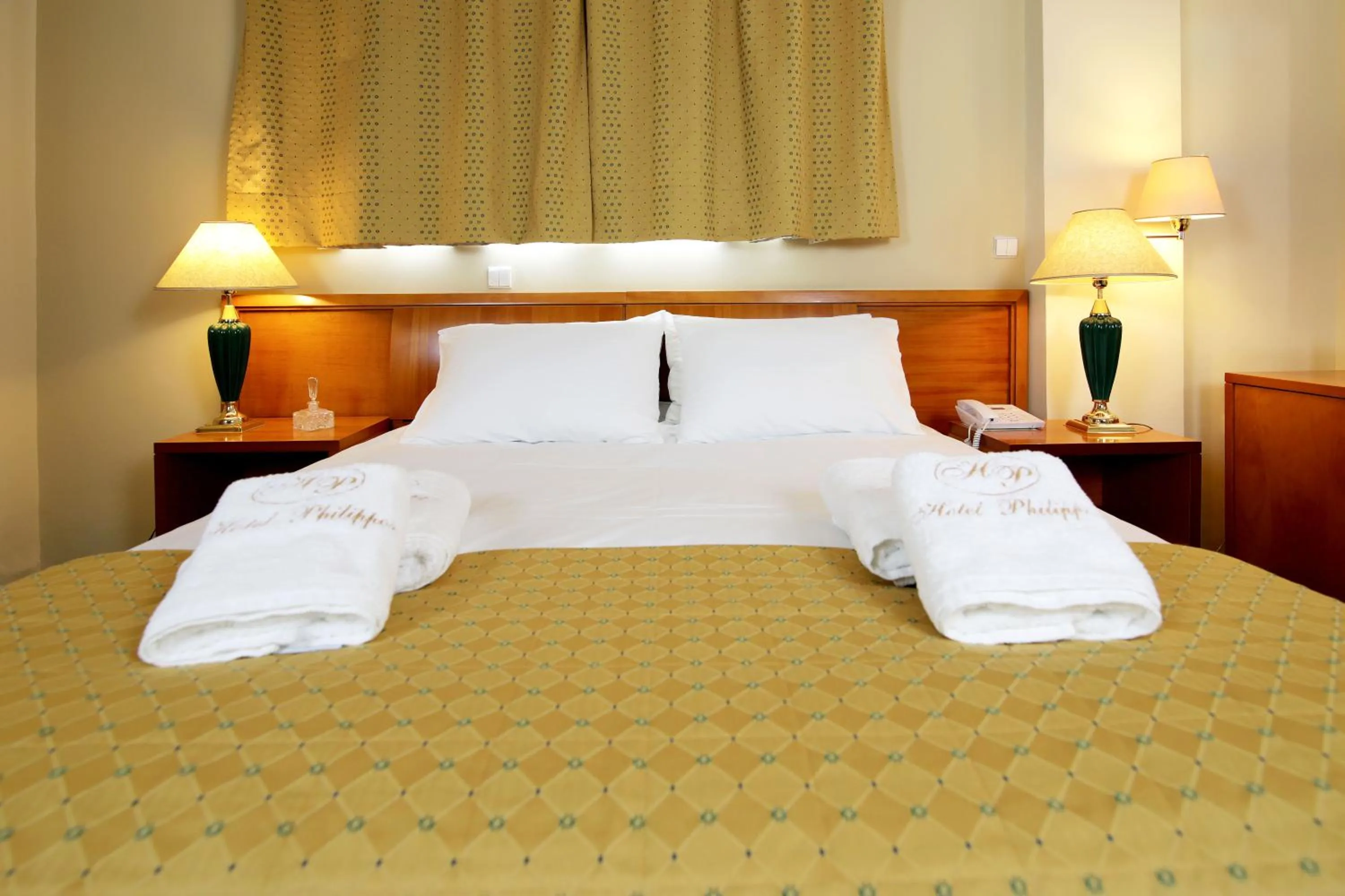 Bed in Hotel Philippos Livadeia