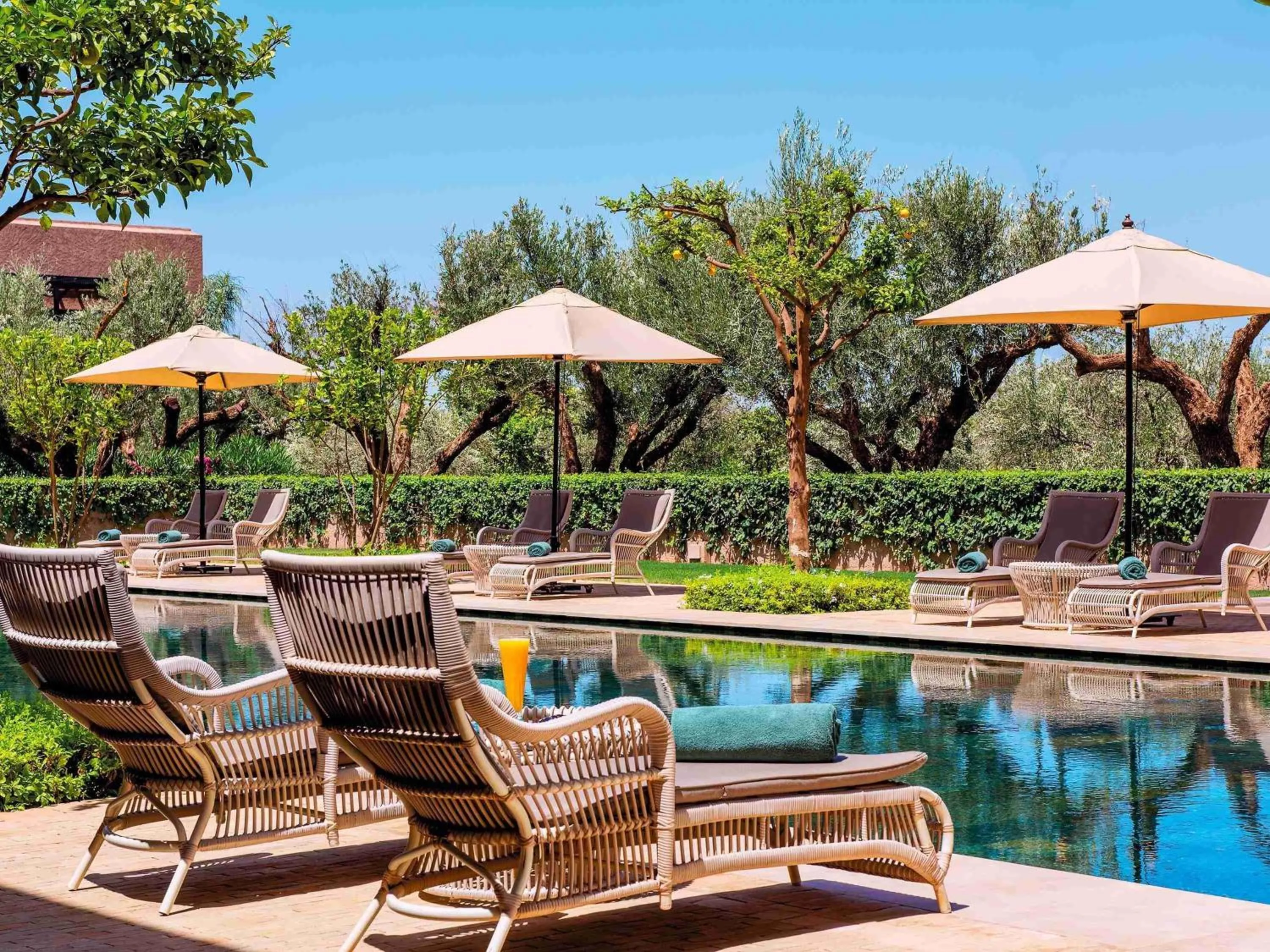 Pool view in Fairmont Royal Palm Marrakech
