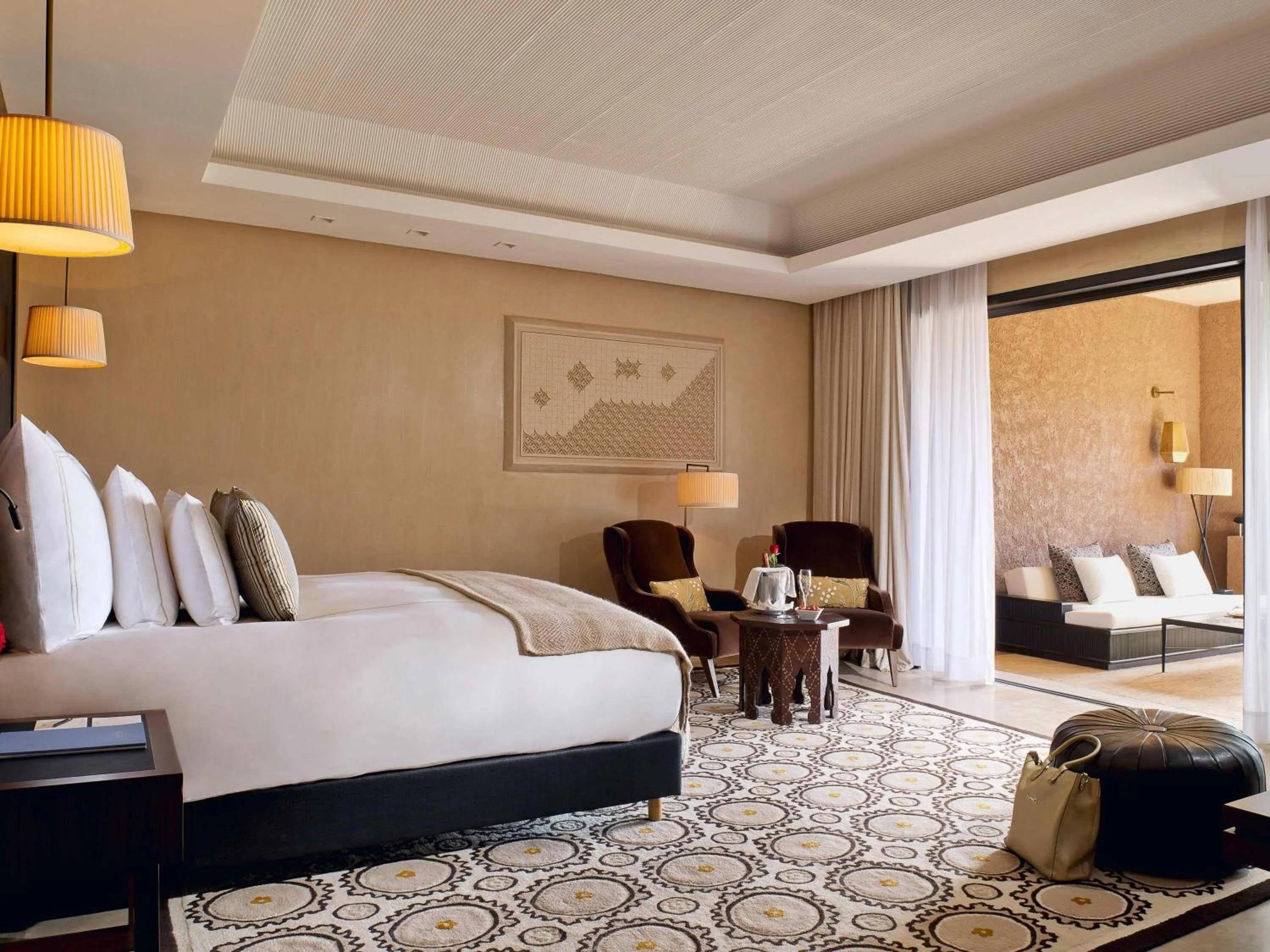 Bedroom, Bed in Fairmont Royal Palm Marrakech