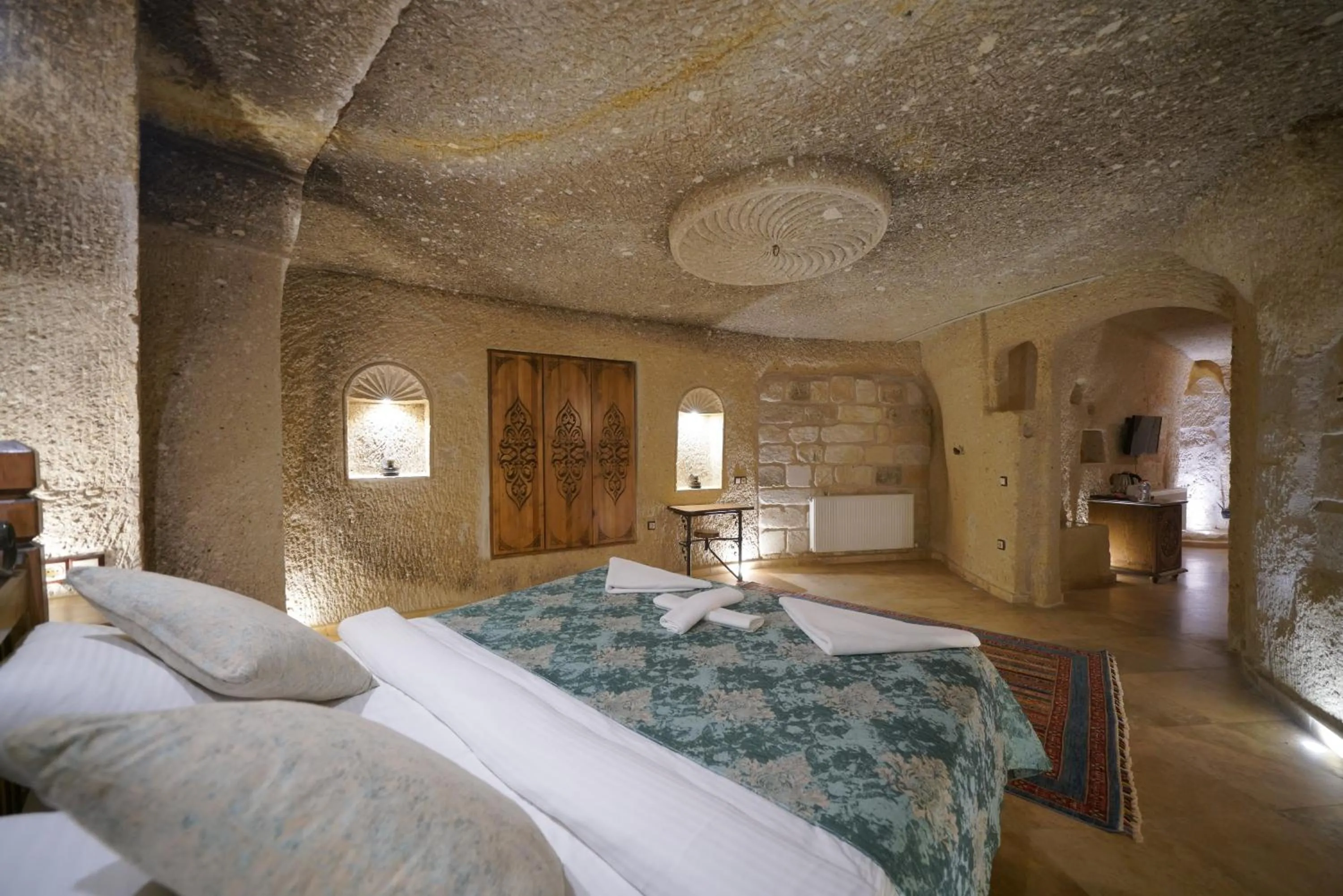 Bed in Kaya Konak Cave