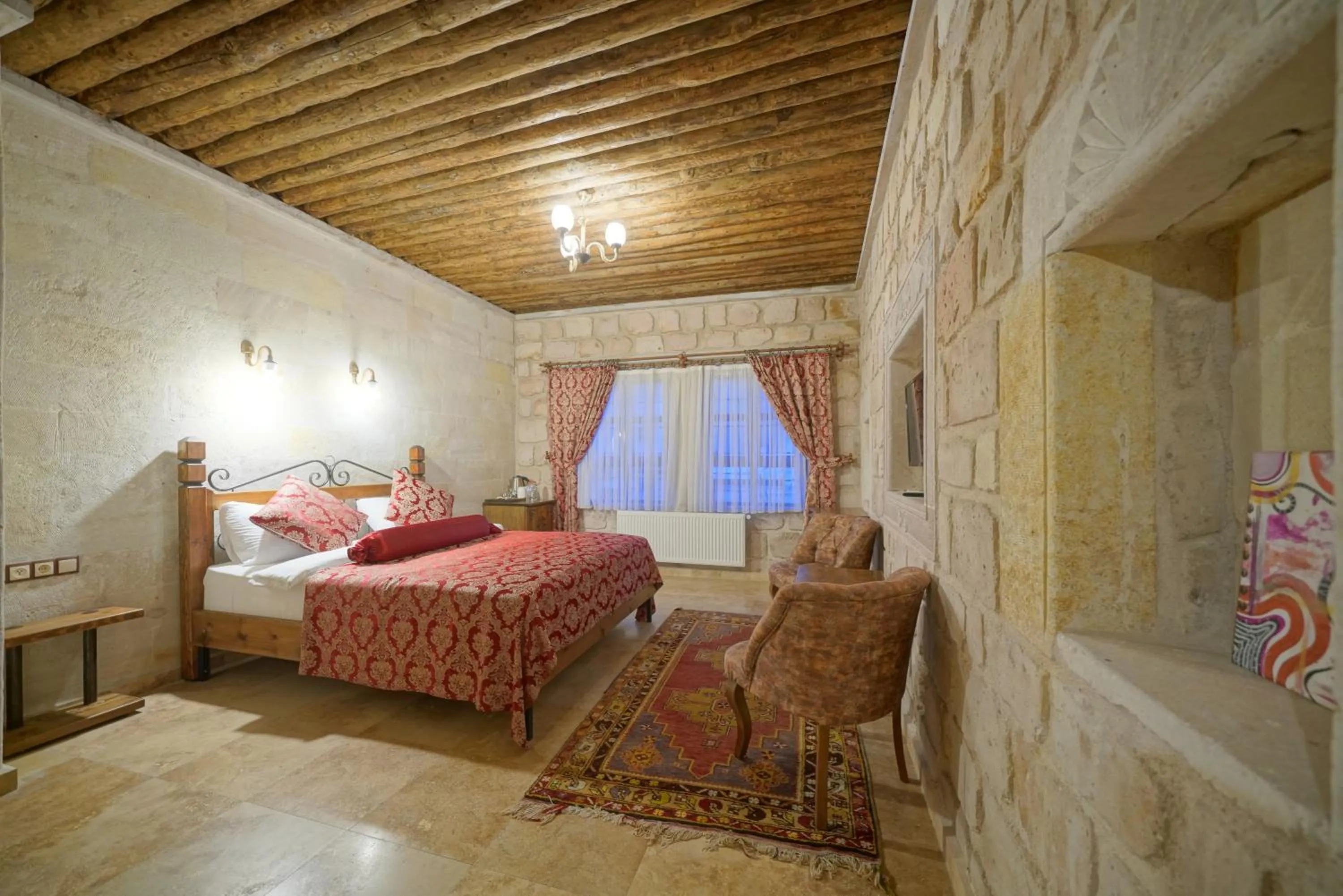 Bedroom, Bed in Kaya Konak Cave