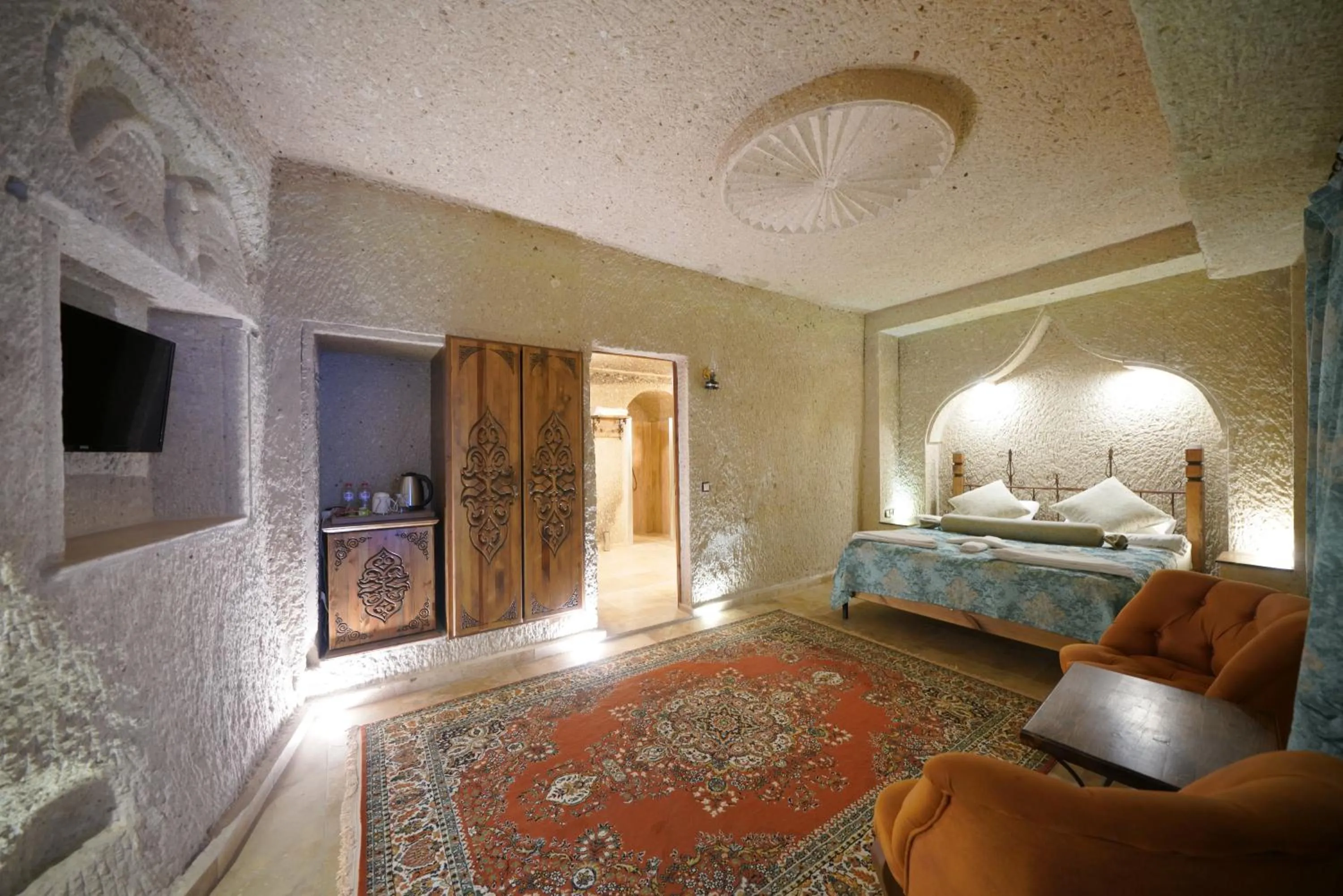 Bed in Kaya Konak Cave