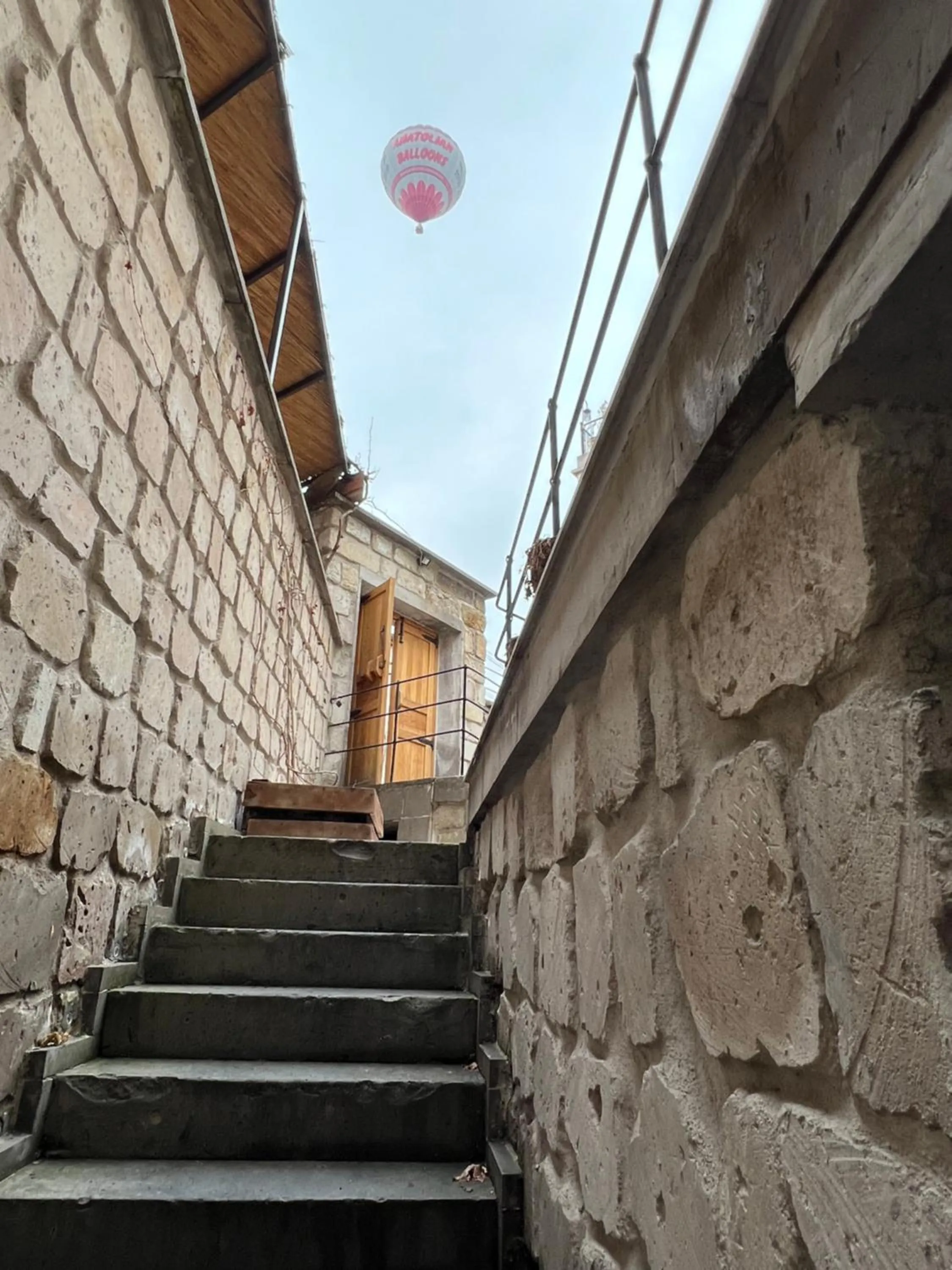 Inner courtyard view in Kaya Konak Cave