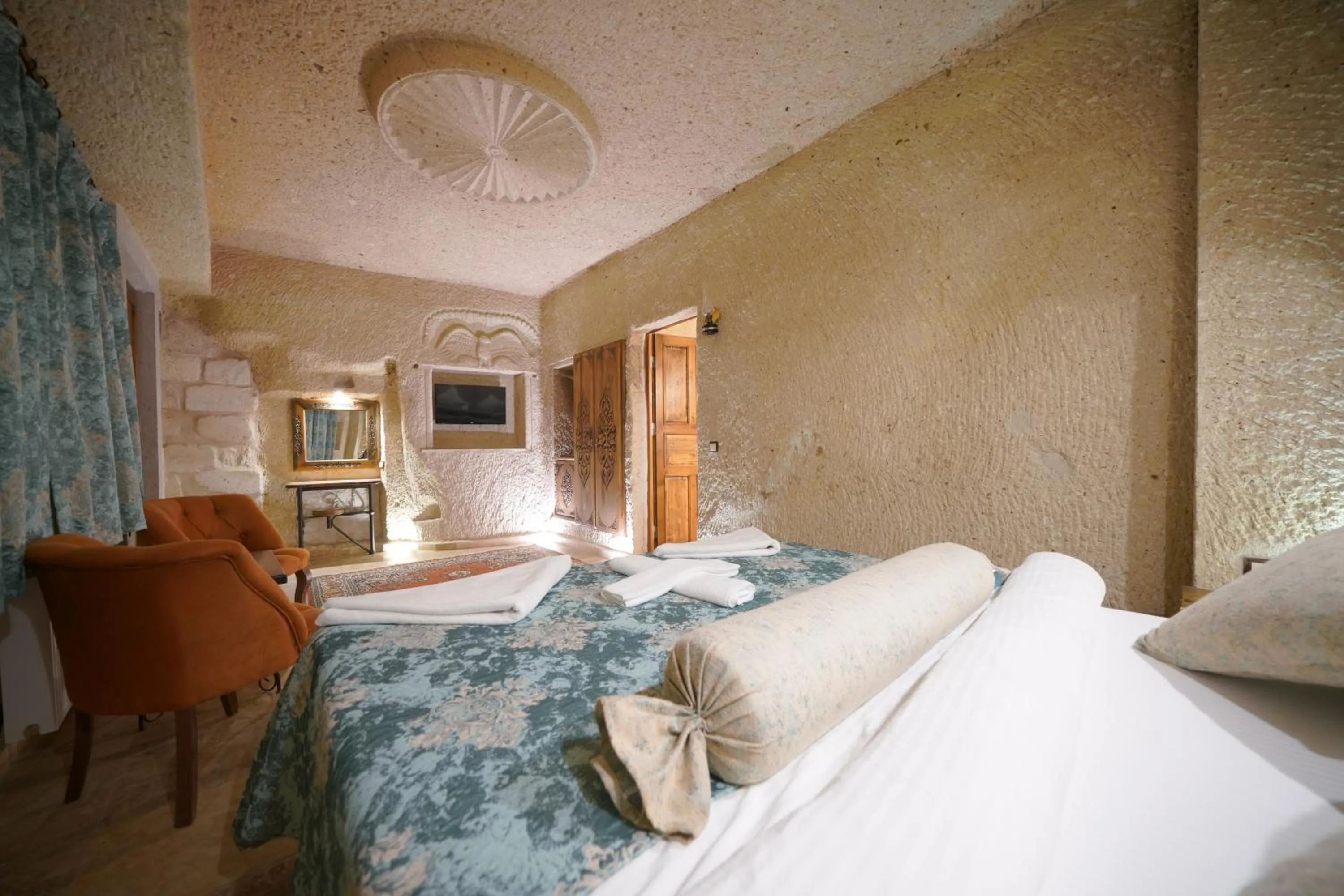 Bed in Kaya Konak Cave