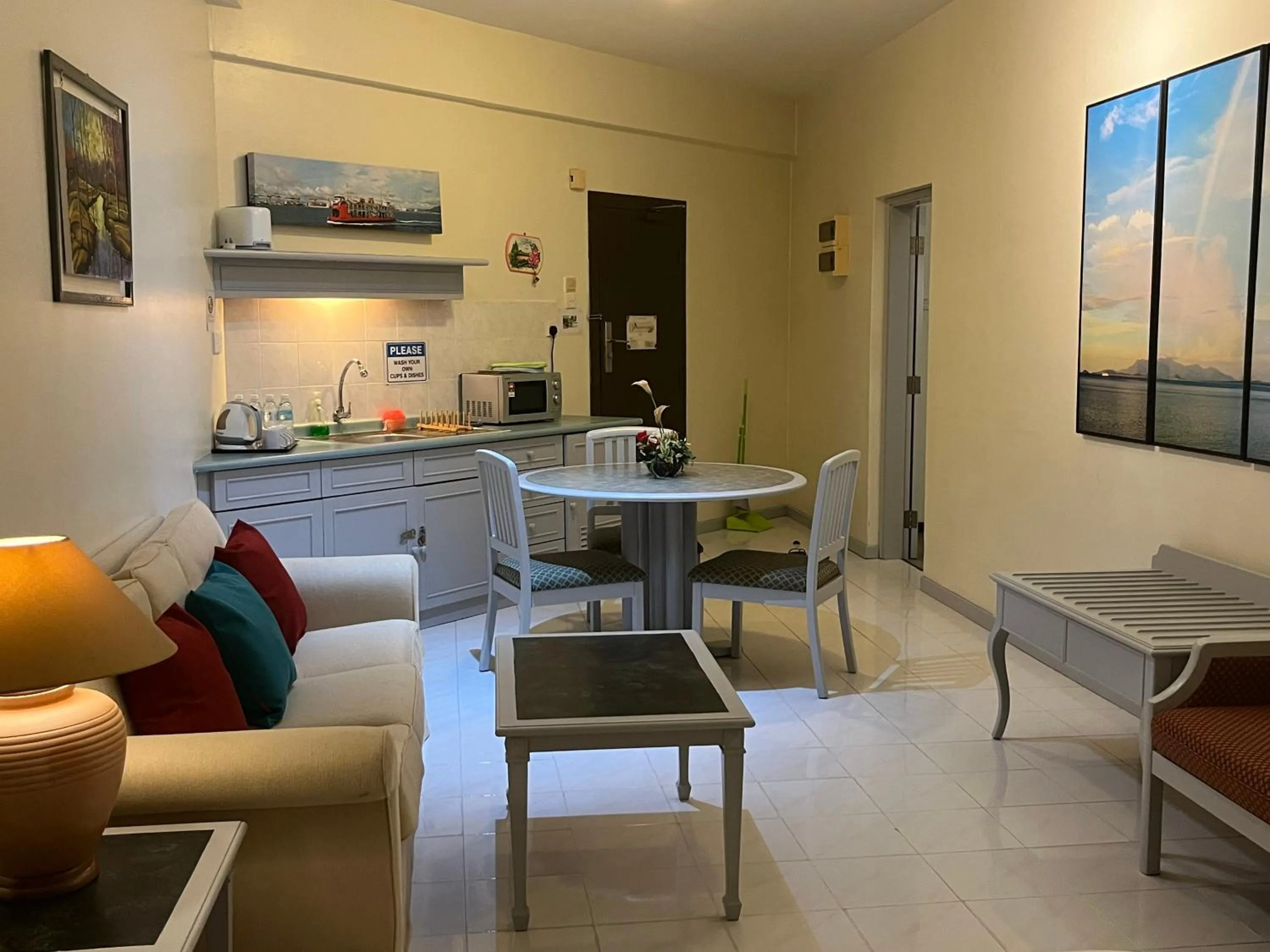 Kitchen or kitchenette in Paradise by the Sea in Penang by Veron at Rainbow Paradise