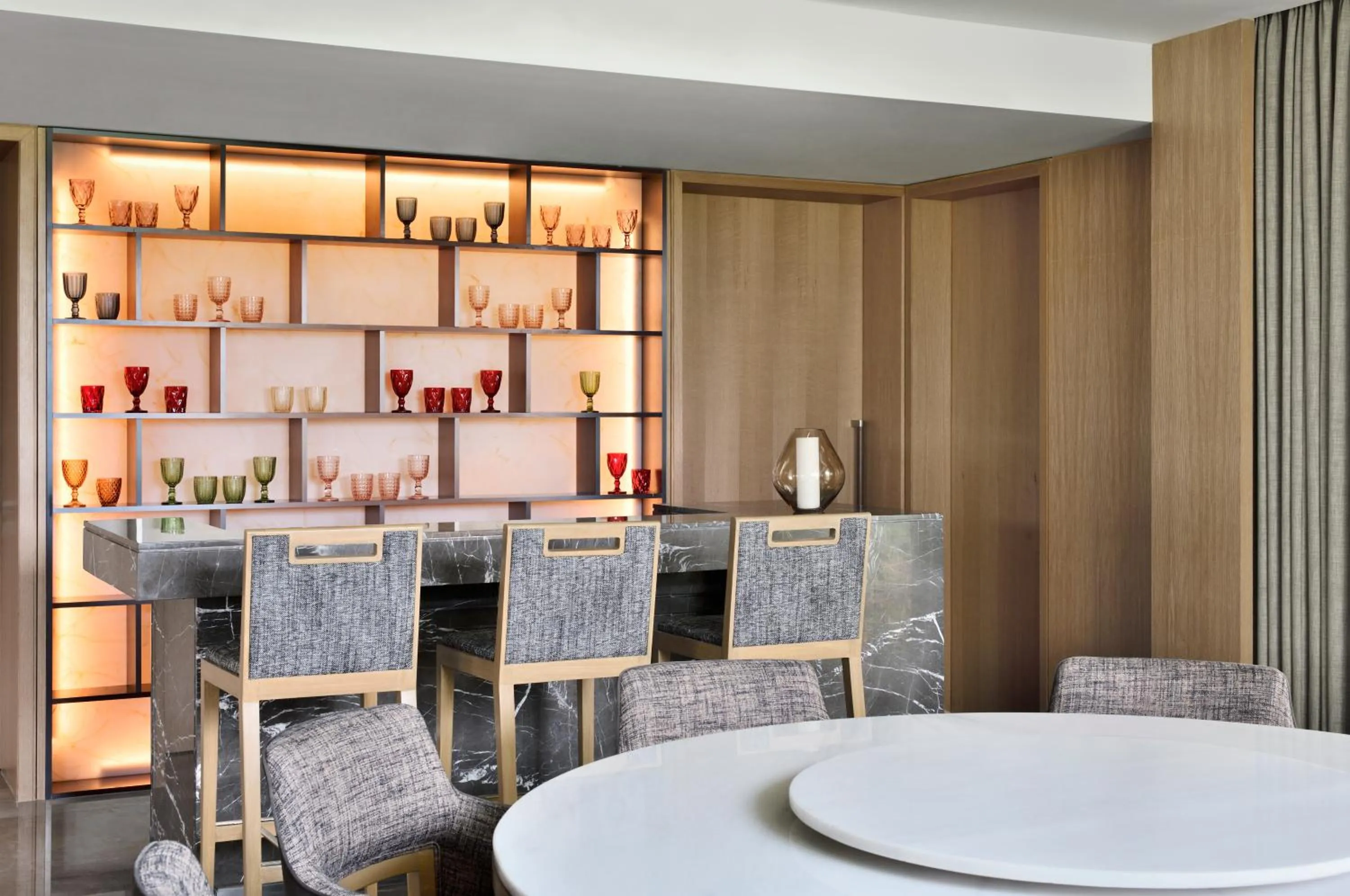 Dining area in JW Marriott Hotel Bengaluru Prestige Golfshire Resort & Spa