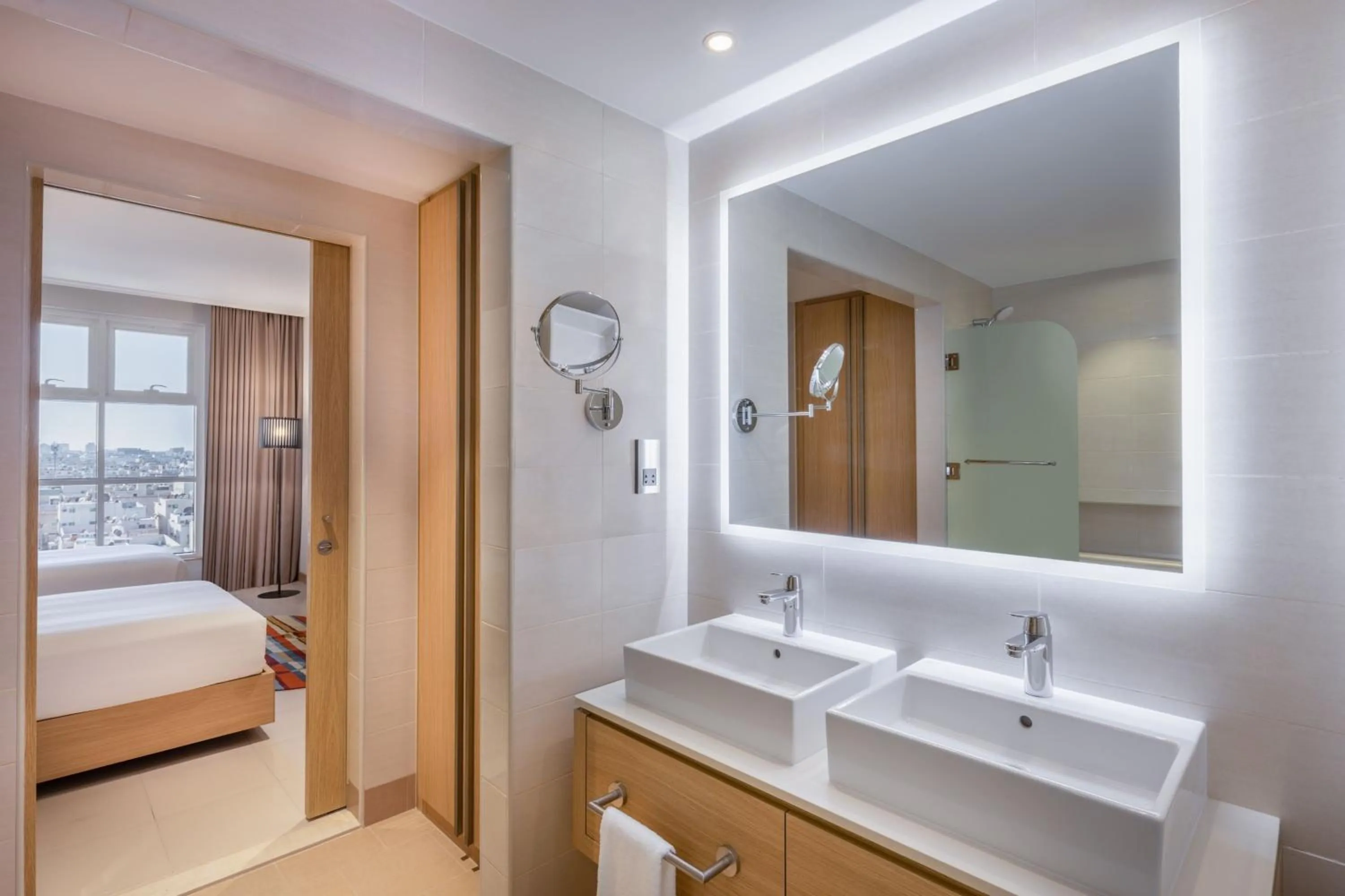 Bathroom, Bed in Residence Inn by Marriott Dammam