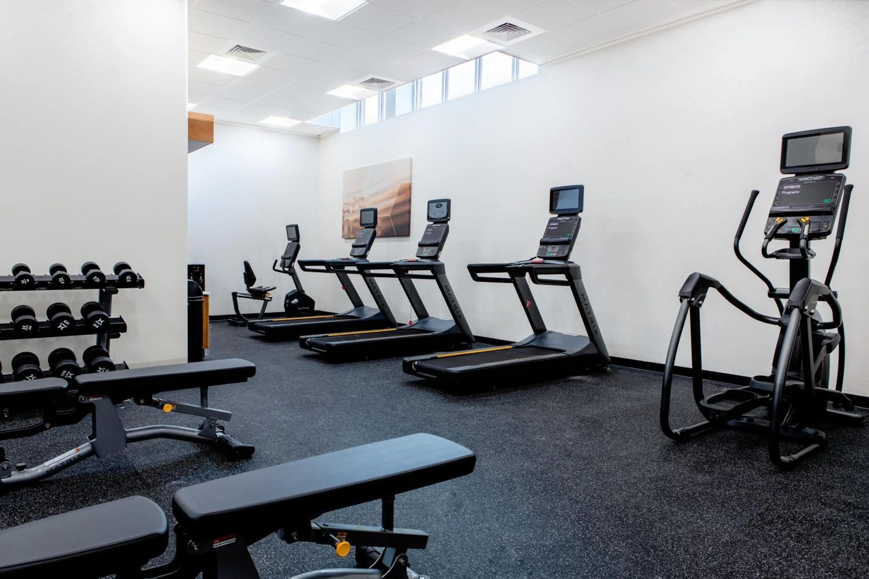 Fitness centre/facilities in SpringHill Suites by Marriott Chester