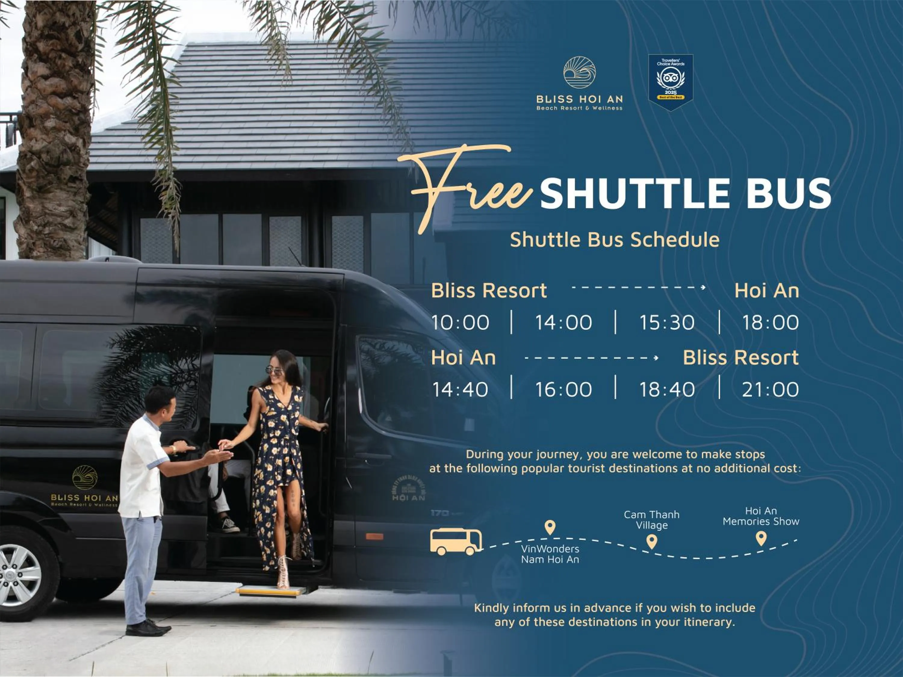 shuttle in Bliss Hoi An Beach Resort & Wellness