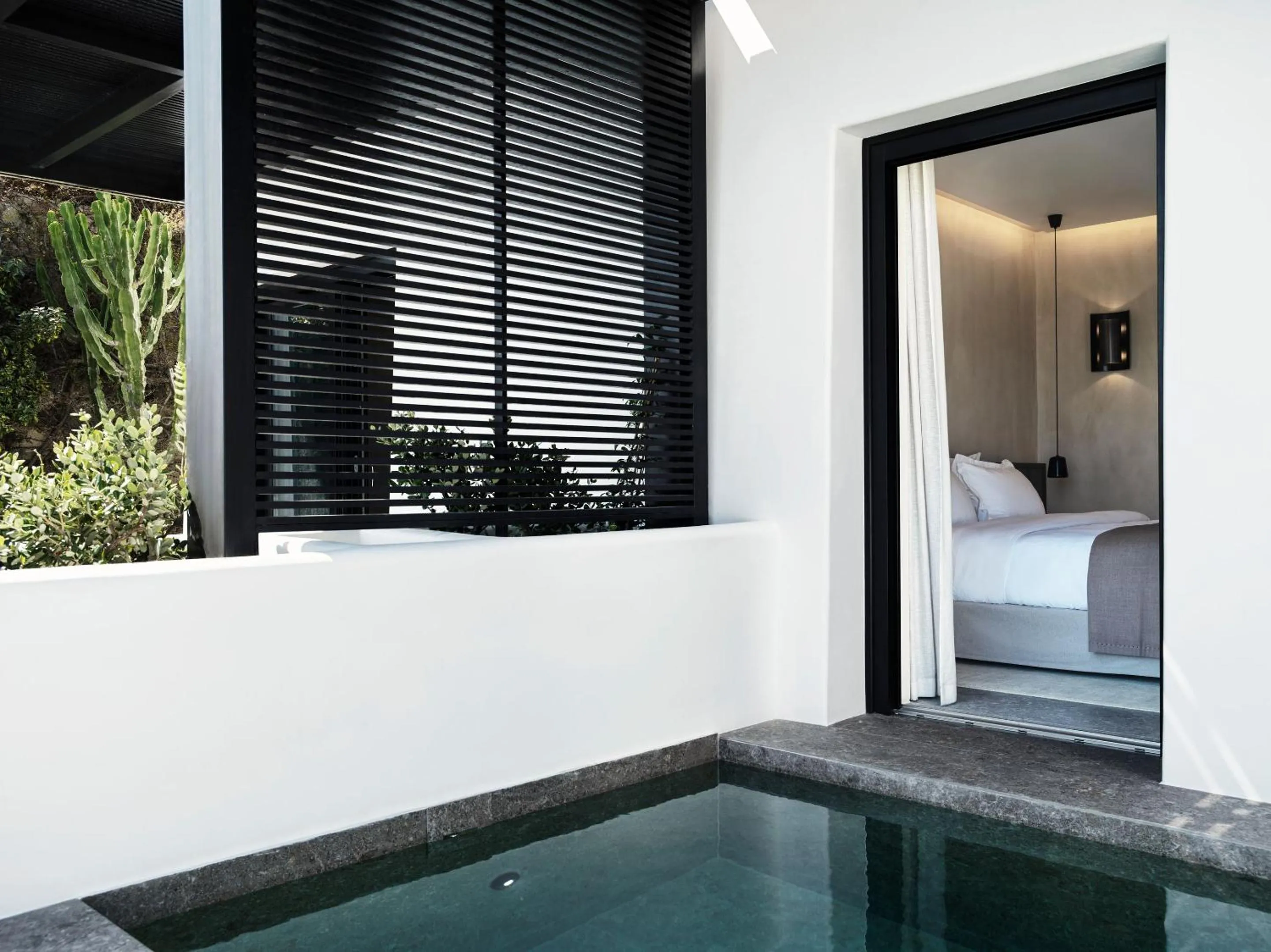 Balcony/Terrace, Bed in Noima Boutique Hotel Mykonos