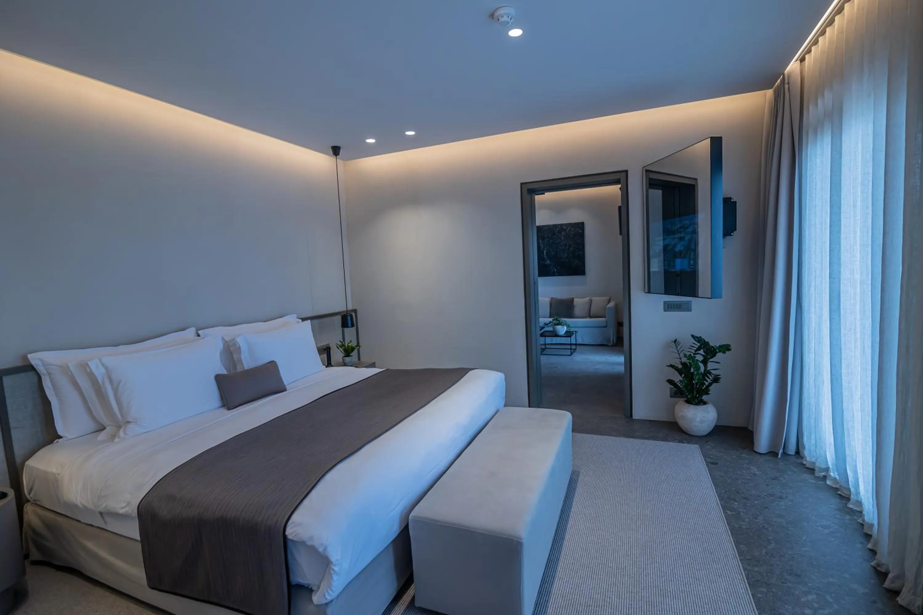 Bed in Noima Boutique Hotel Mykonos