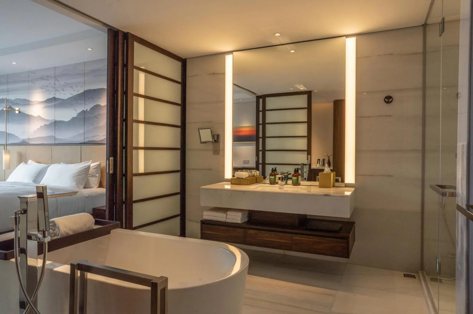 Bathroom, Bed in Crowne Plaza Vinh Yen City Centre by IHG