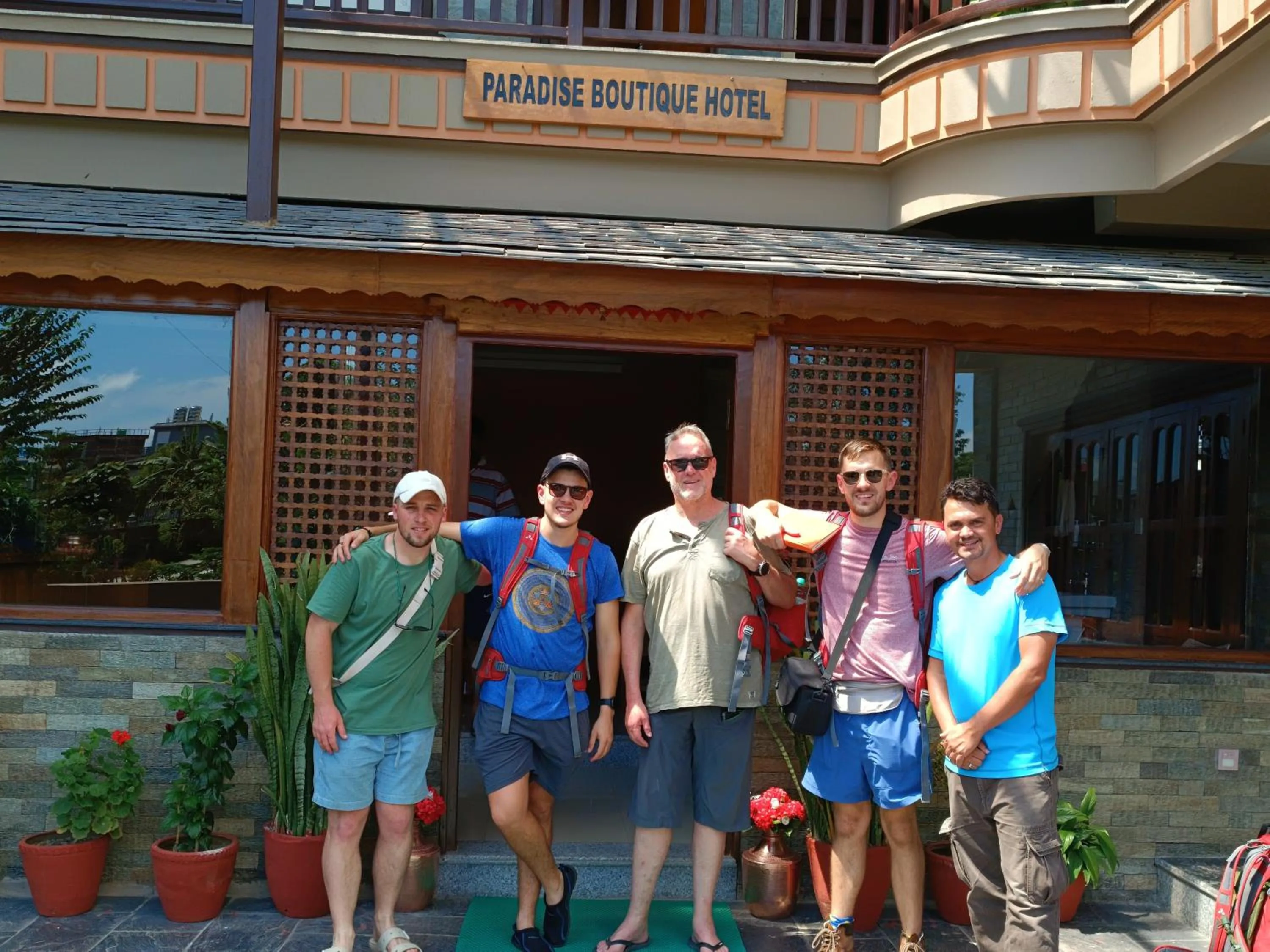 group of guests in Paradise Boutique Hotel