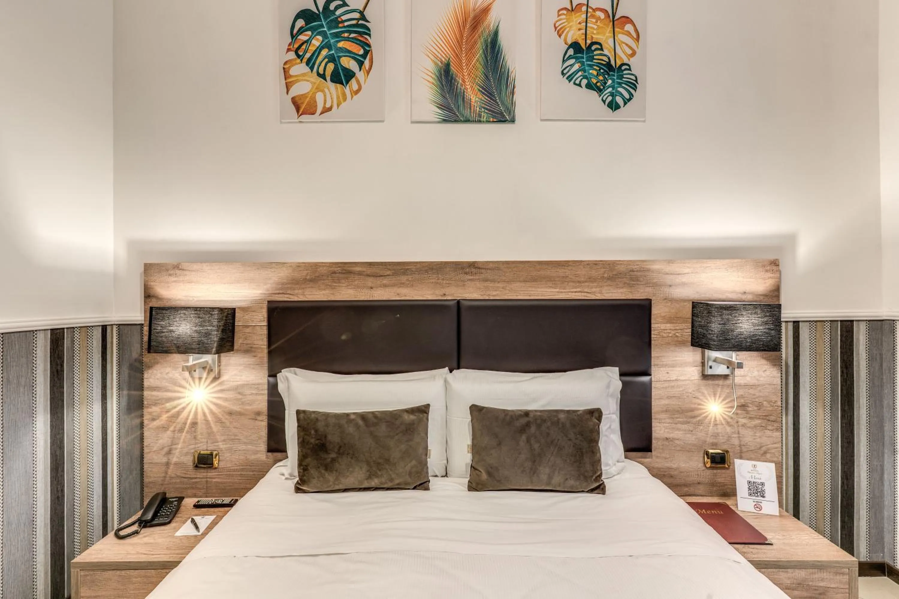 Bed in Hotel Ottaviano Augusto