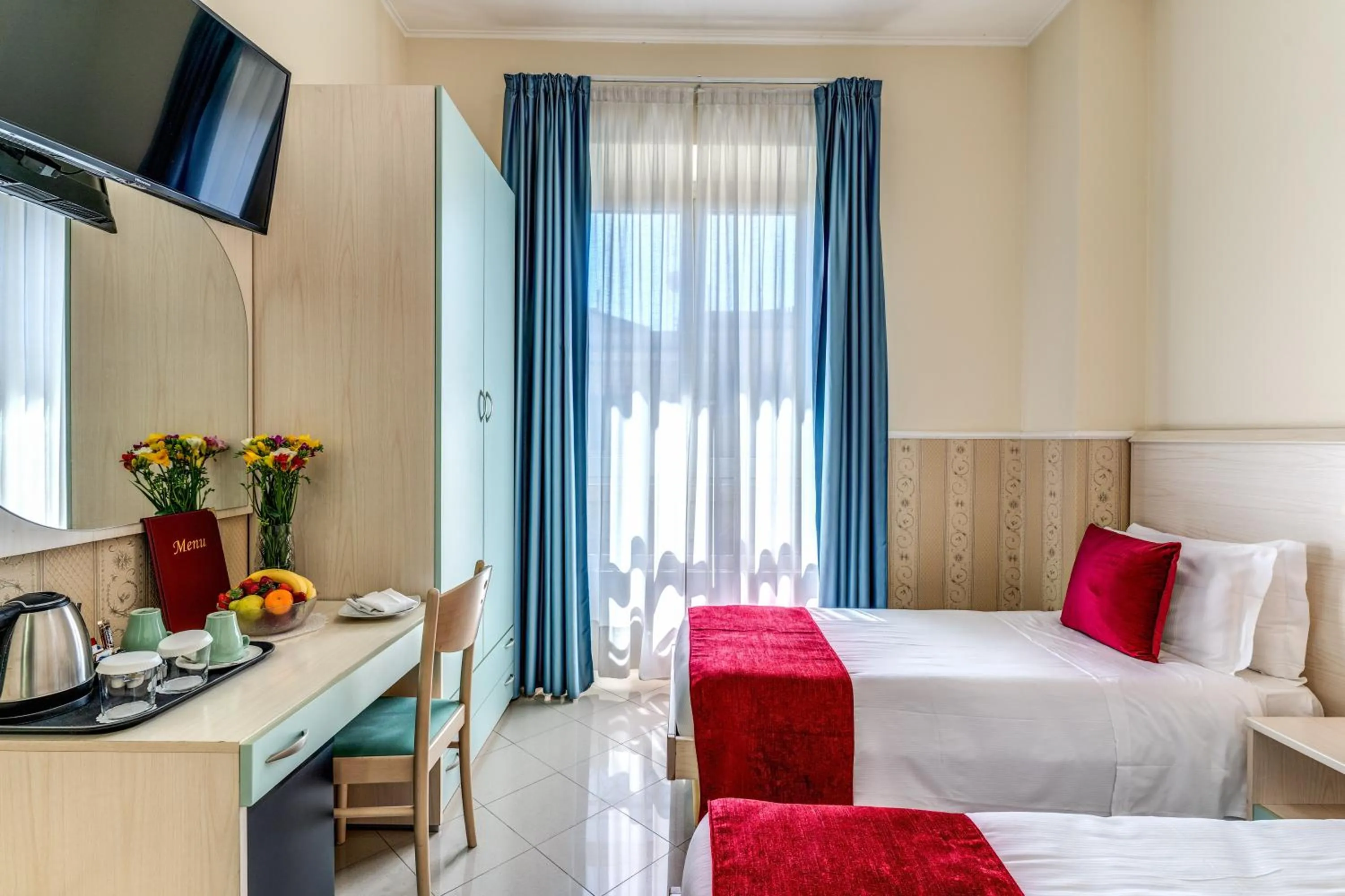 Bed in Hotel Ottaviano Augusto