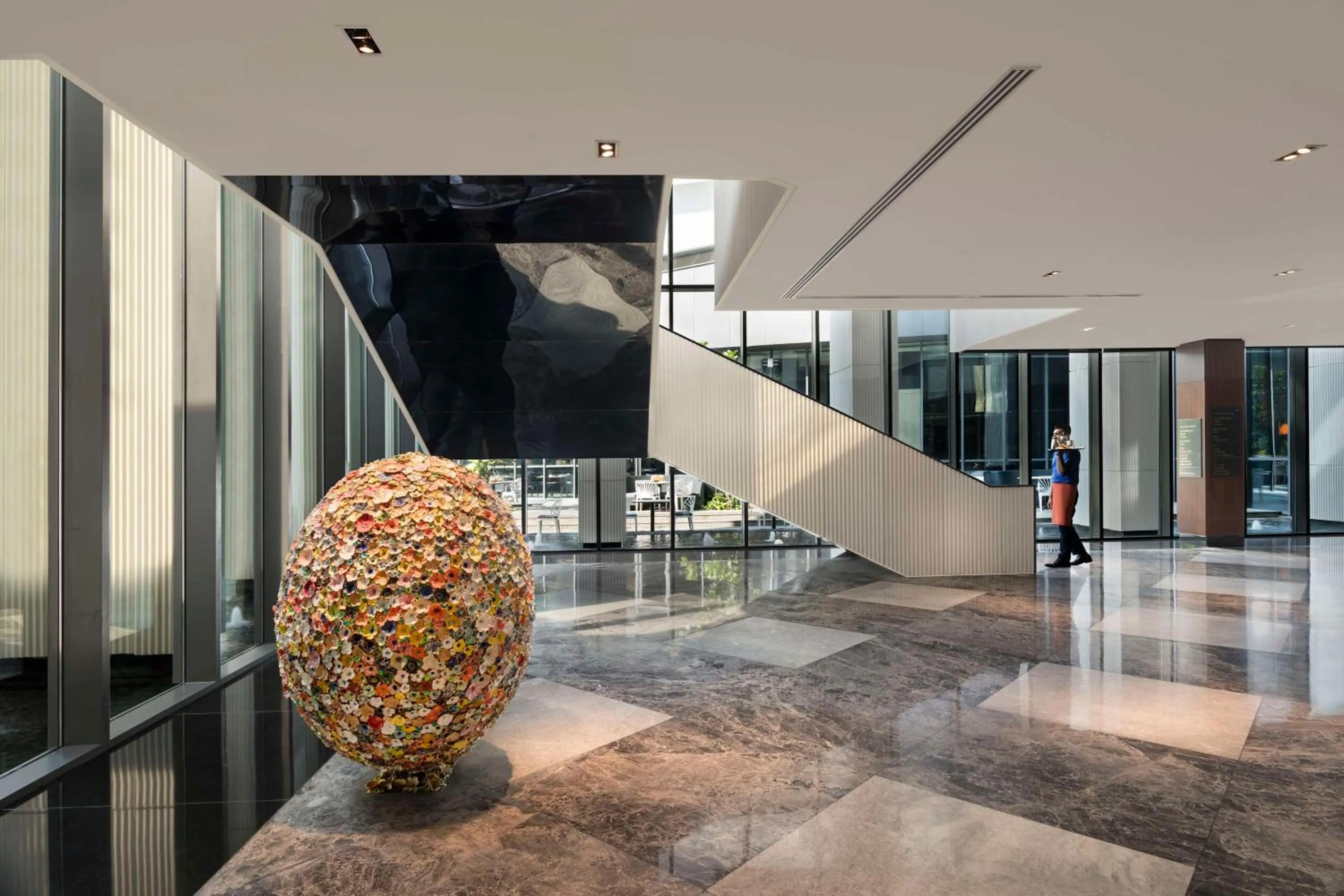 Lobby or reception in Hilton Bengaluru Embassy Manyata Business Park