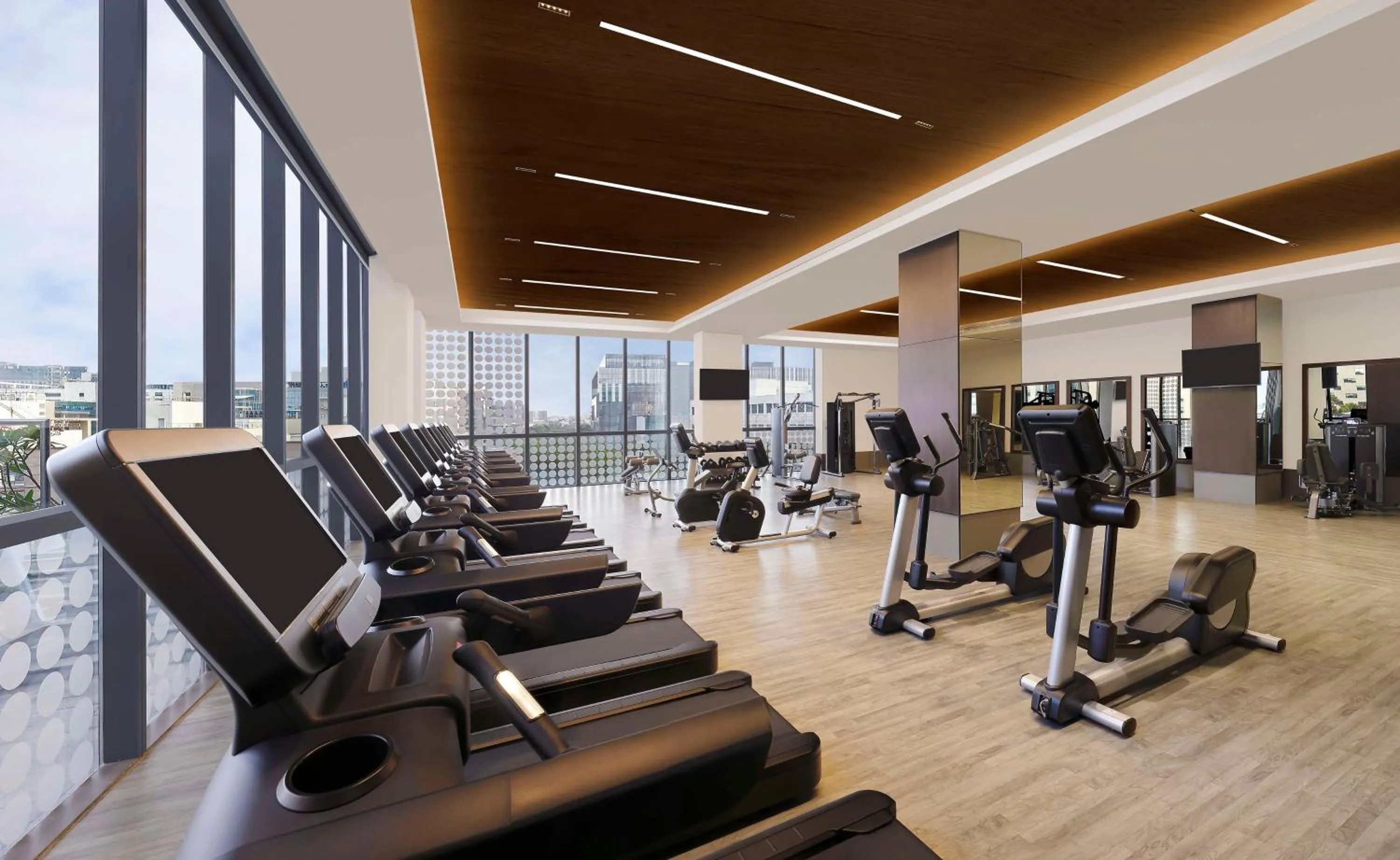 Fitness centre/facilities in Hilton Bengaluru Embassy Manyata Business Park