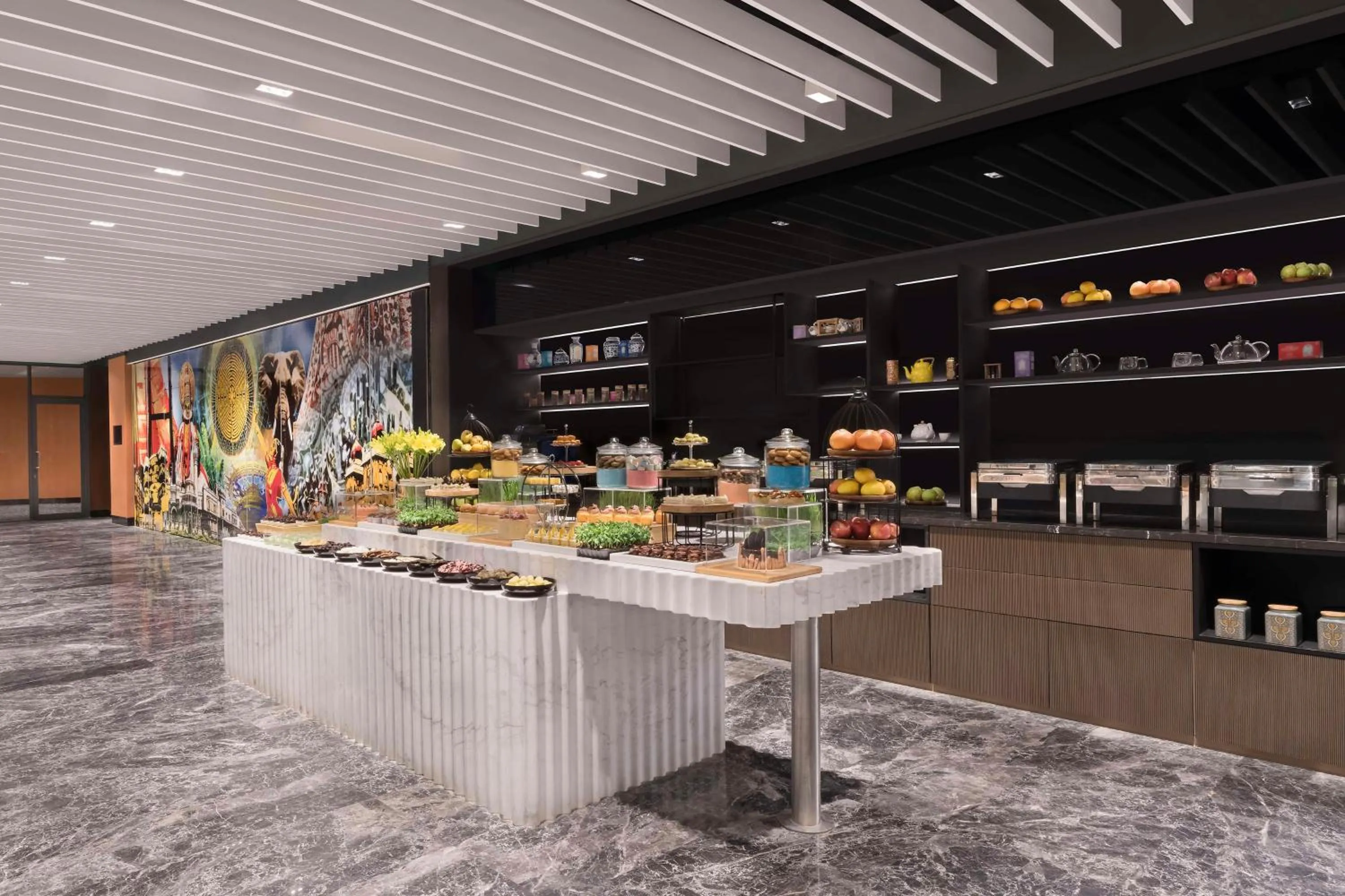 Dining area in Hilton Bengaluru Embassy Manyata Business Park