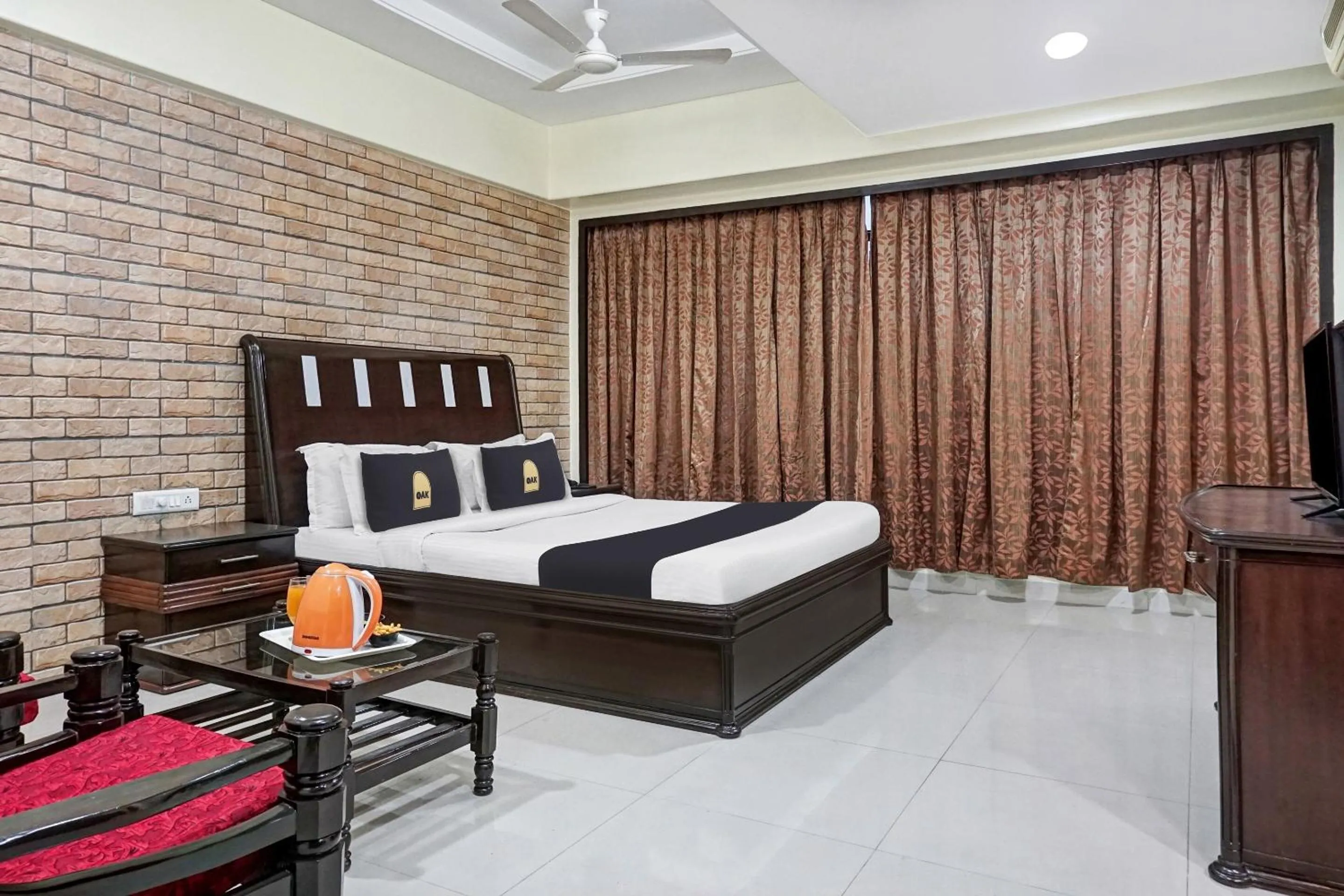 Bedroom, Bed in Townhouse OAK Gharonda Residency Near Sant Tukaram Nagar Metro Station