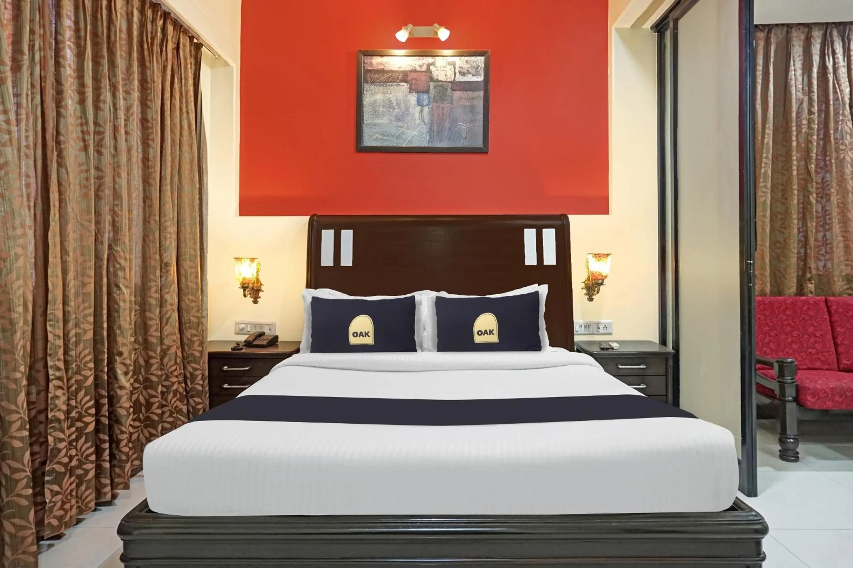 Bedroom, Bed in Townhouse OAK Gharonda Residency Near Sant Tukaram Nagar Metro Station