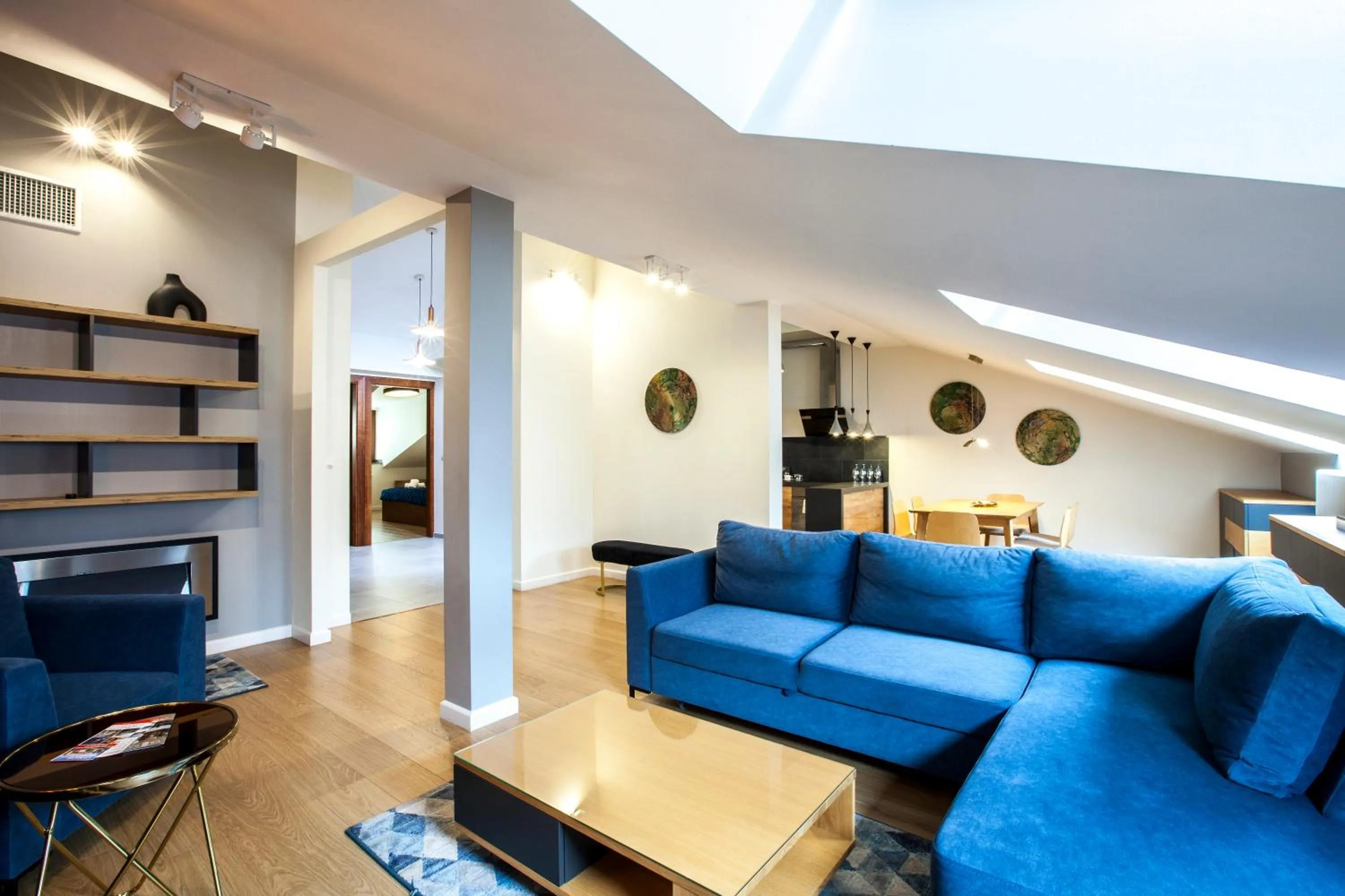 Living room in Portal House Apartments
