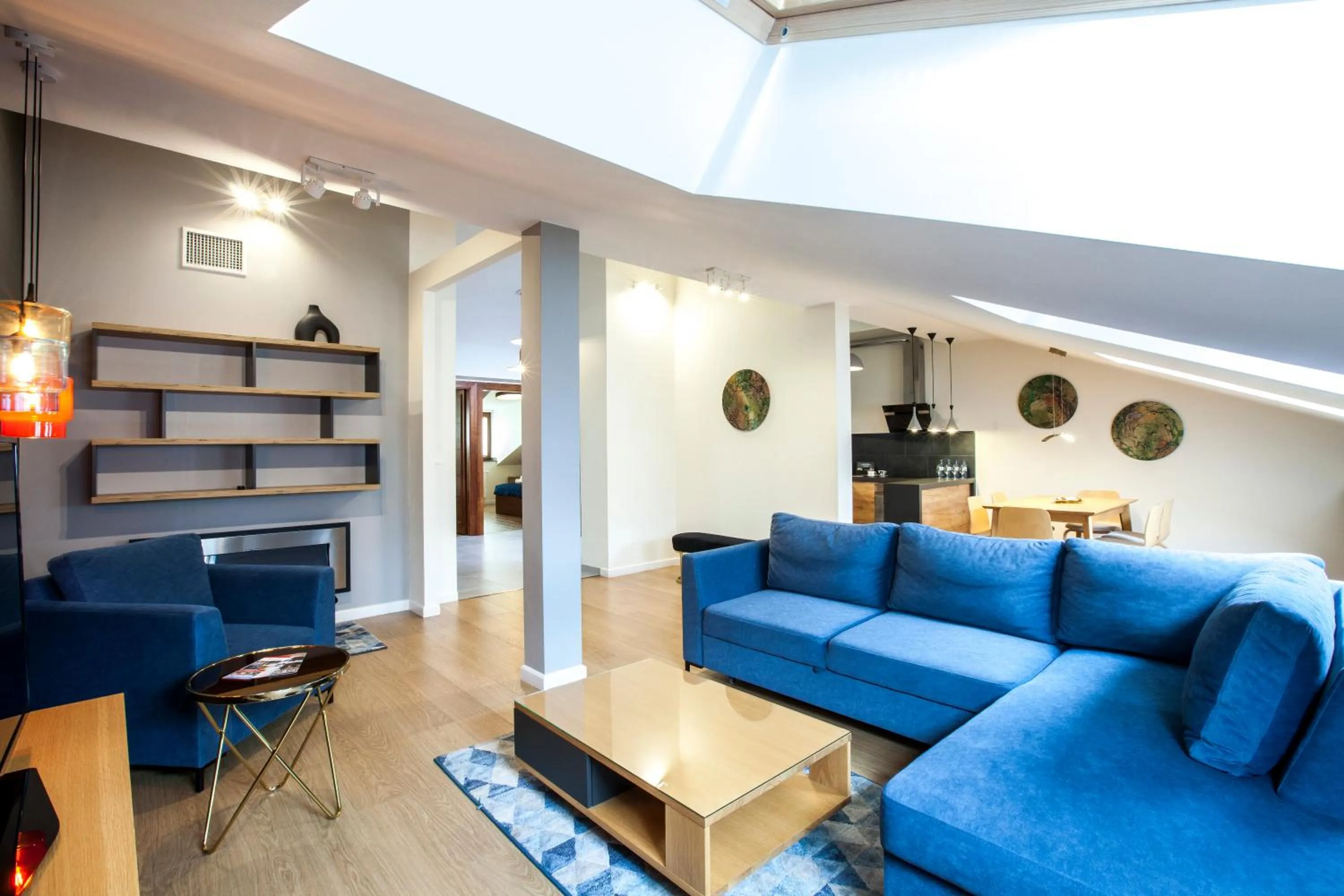 Living room in Portal House Apartments