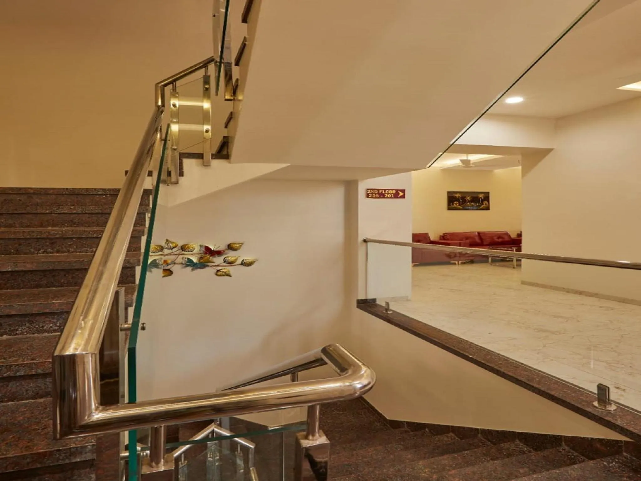Inner courtyard view in Hotel Rose Gold