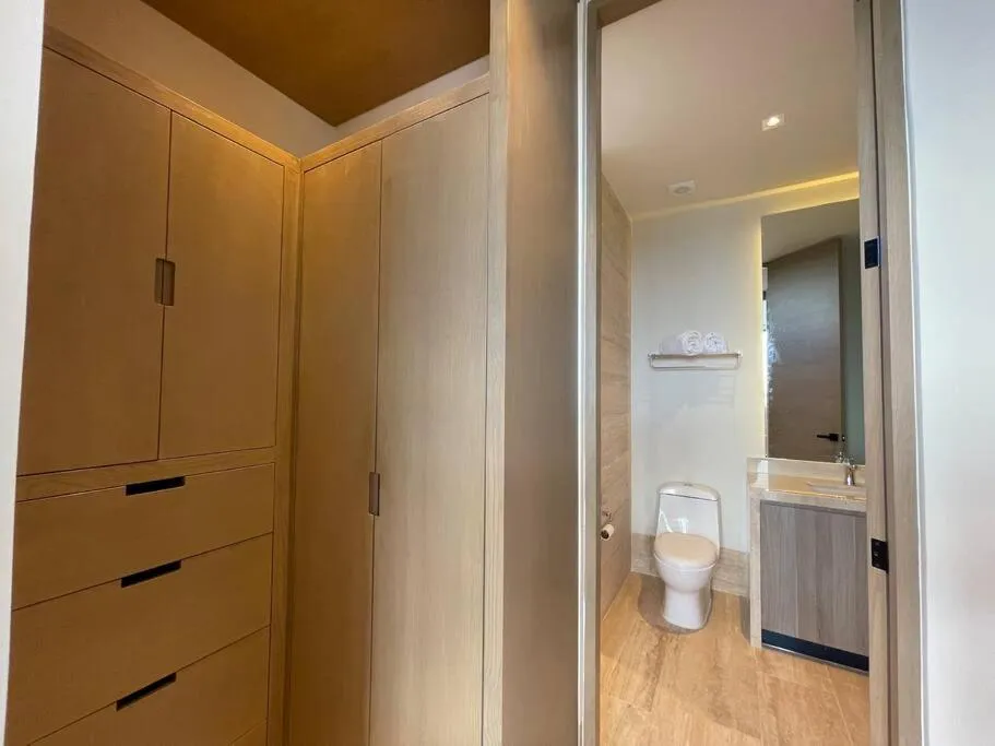 Bathroom in Brand New Condo with Rooftop Pool