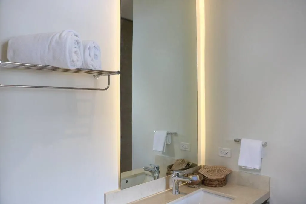 Bathroom in Brand New Condo with Rooftop Pool