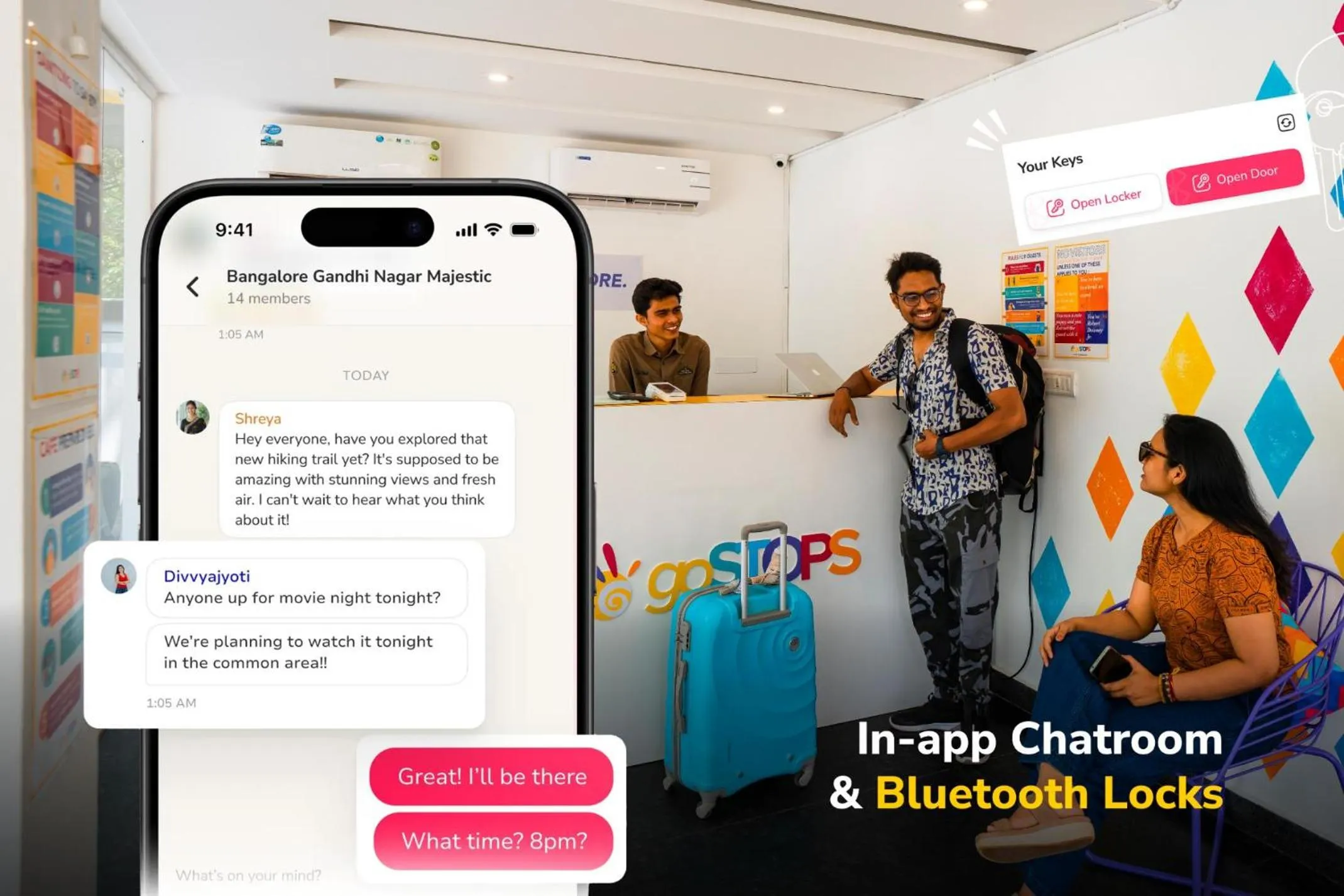 Lobby or reception in goSTOPS Goa, Baga