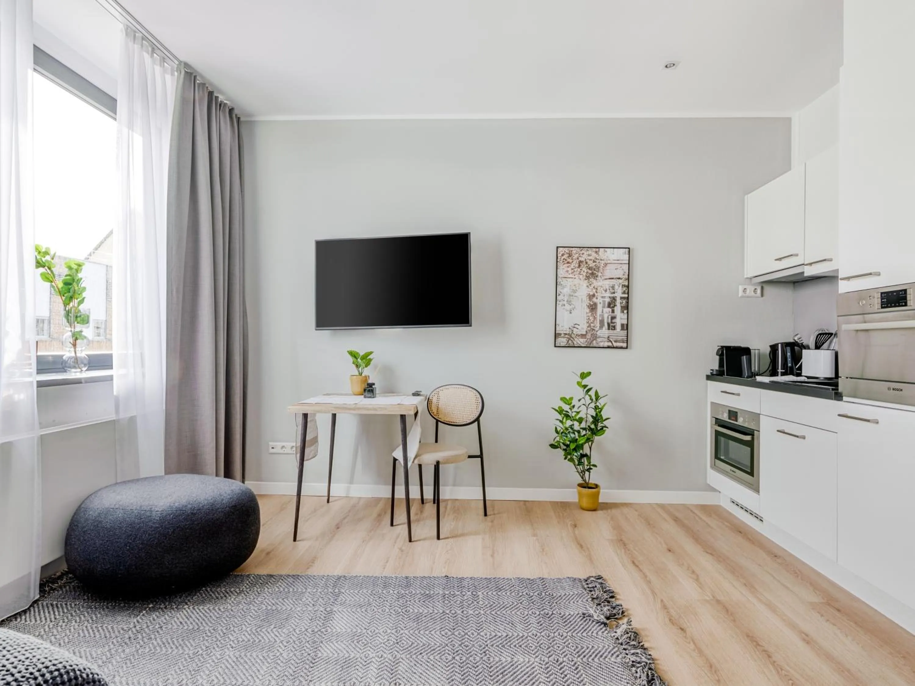 Kitchen or kitchenette in Limehome Aalen Reichsstädter Str