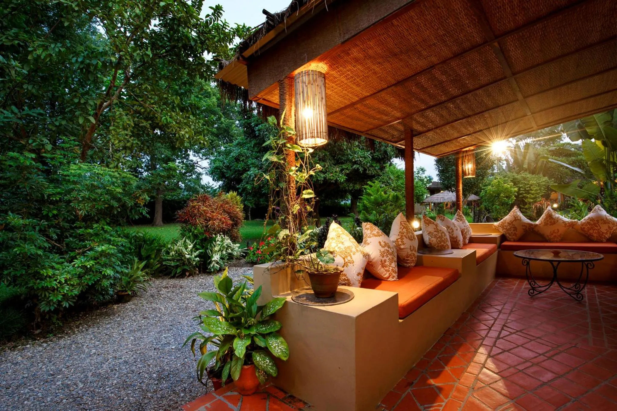 Seating area in Green Mansions Jungle Resort