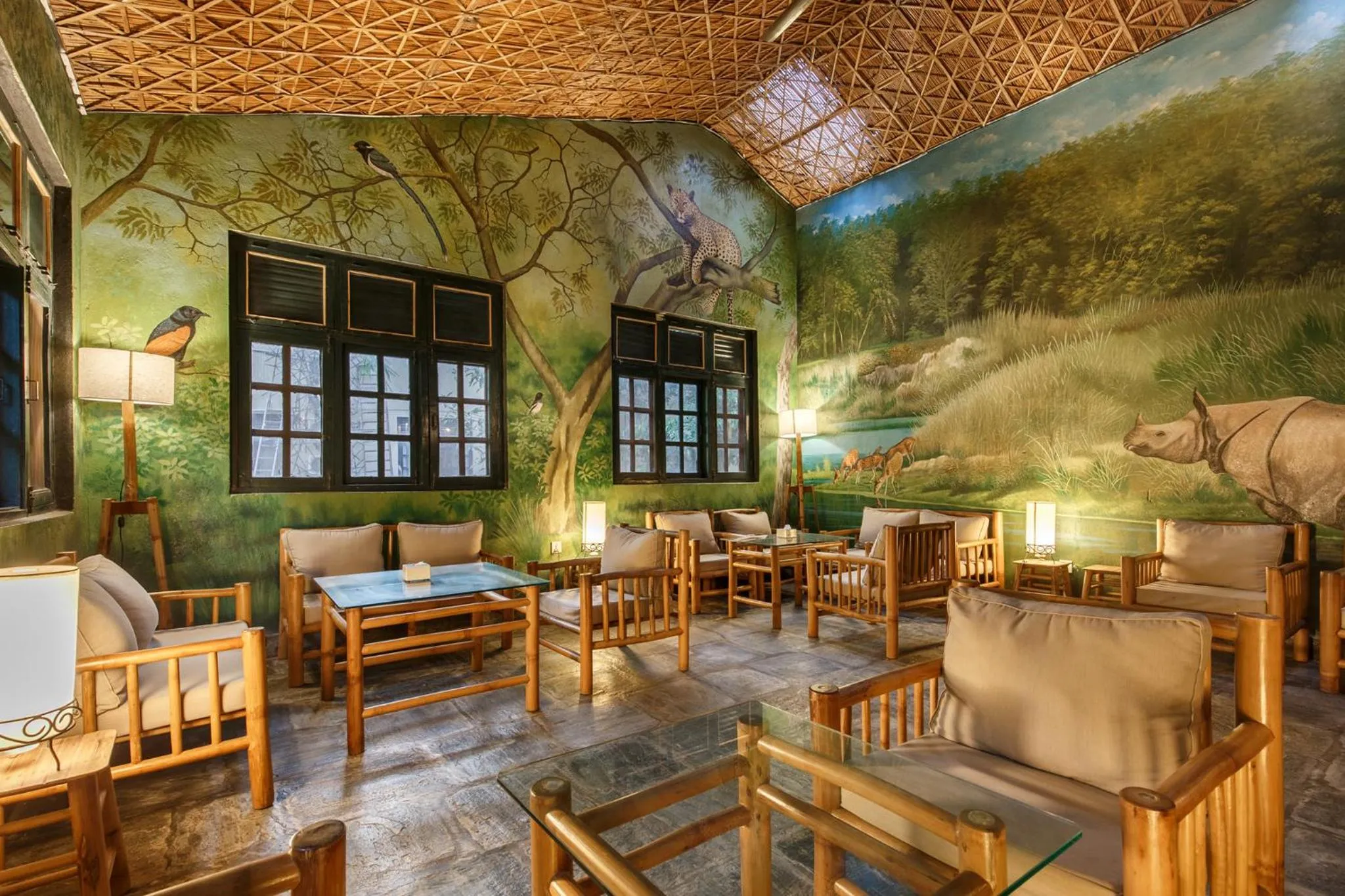 Seating area in Green Mansions Jungle Resort