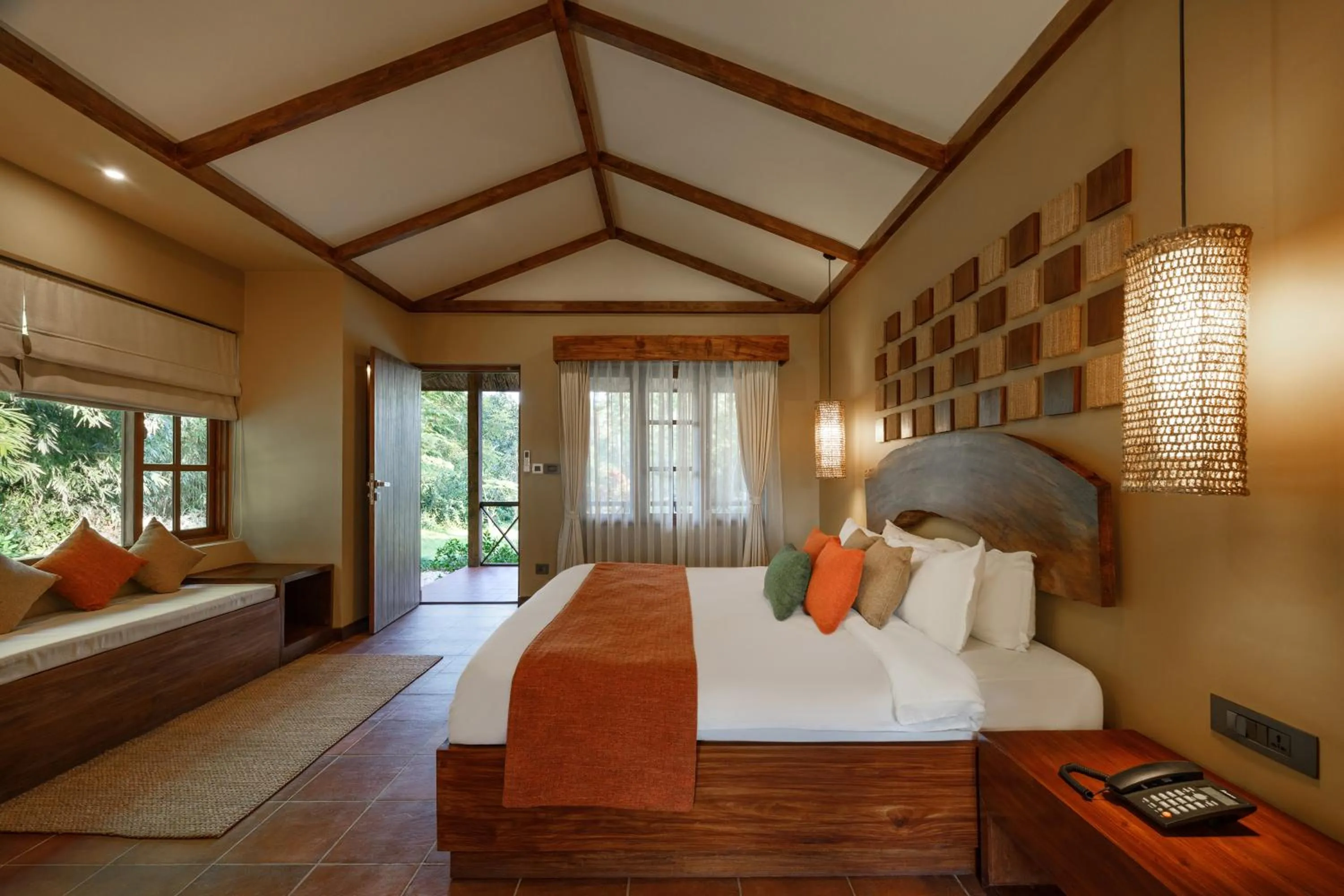 Bathroom, Bed in Green Mansions Jungle Resort