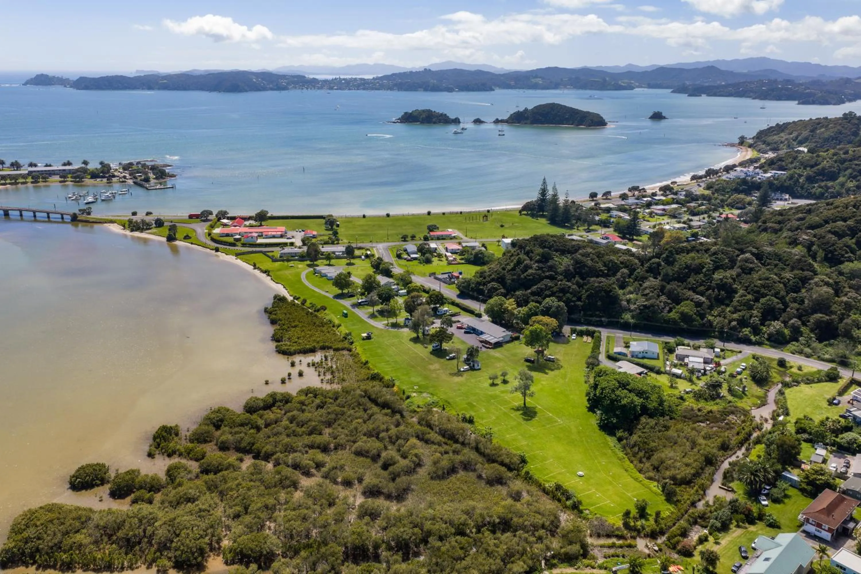 River view in Waitangi Holiday Park