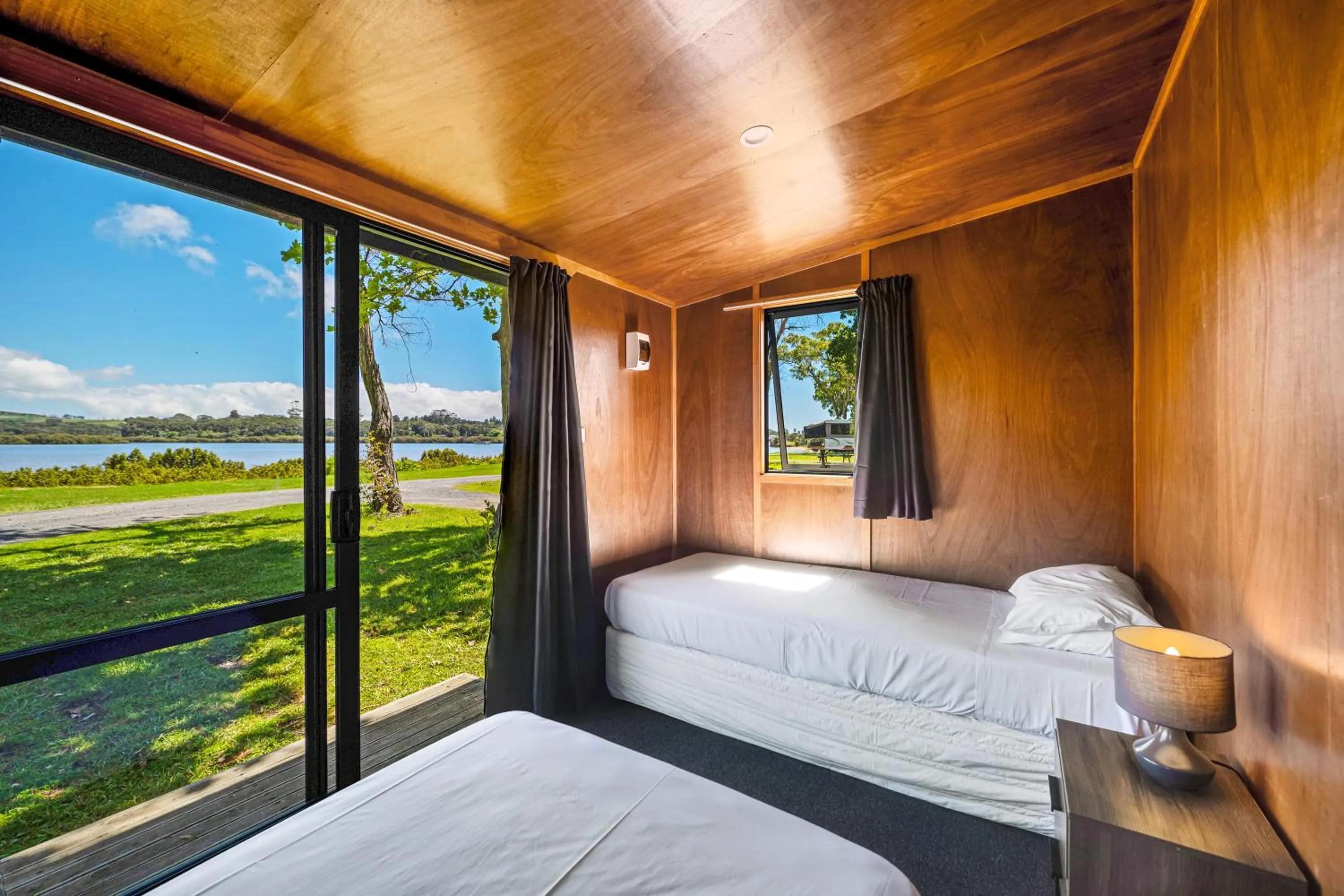 Bed in Waitangi Holiday Park