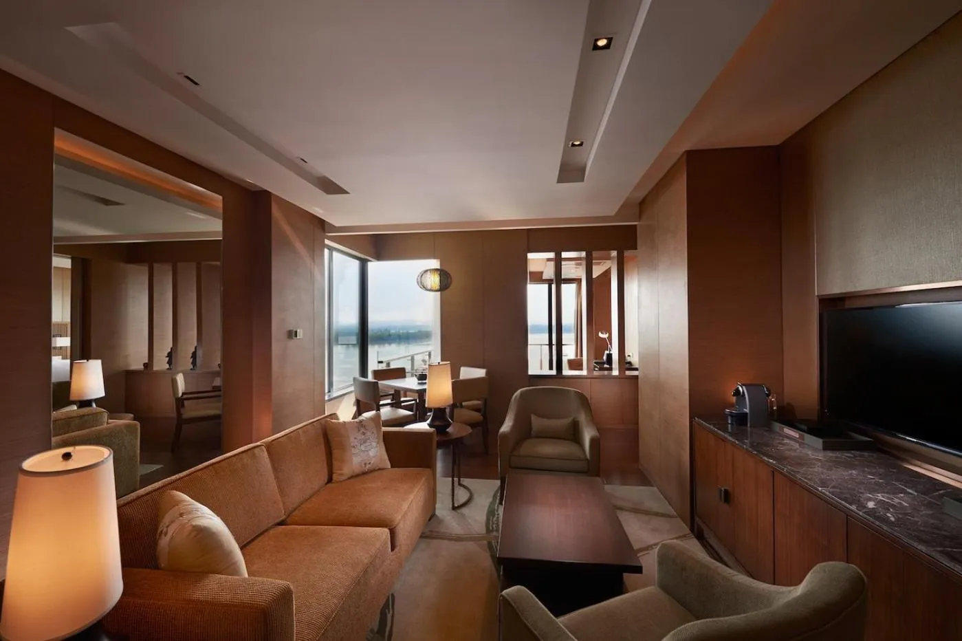 Living room in Hilton Wuhan Optics Valley