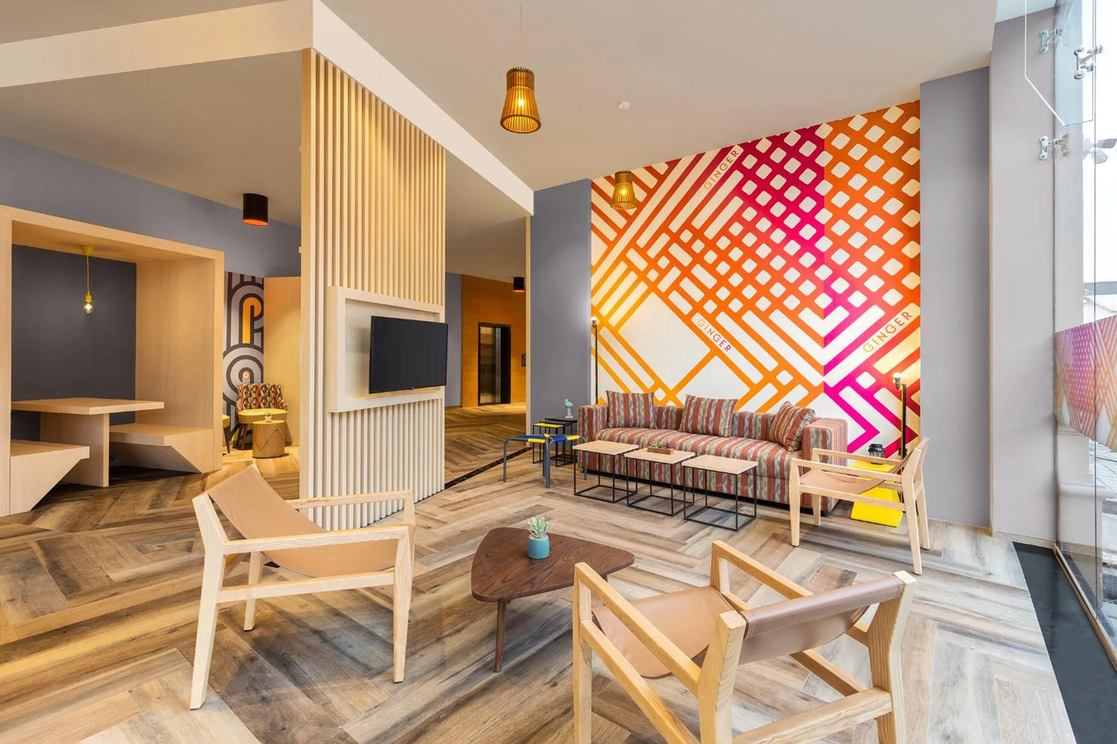 Communal lounge/ TV room in Ginger Kochi, Kalamassery