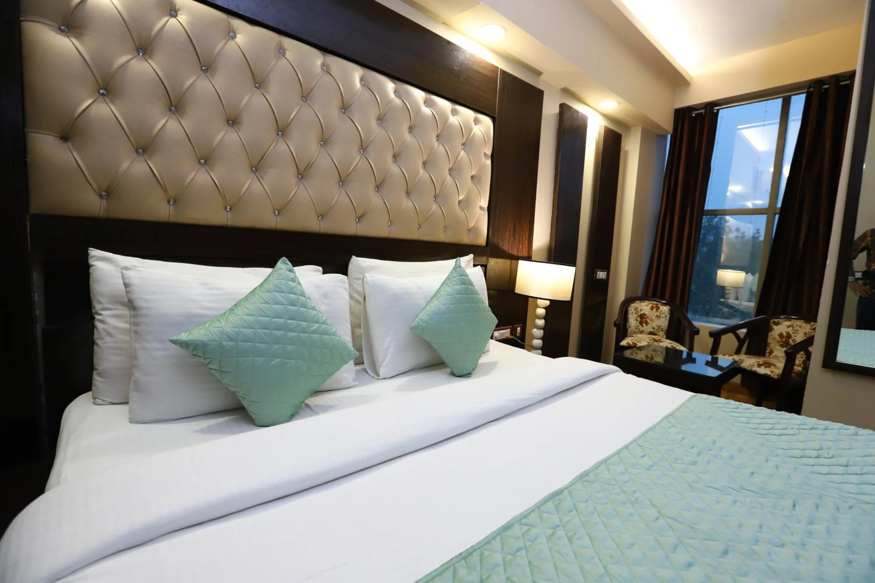 Bed in Hotel Palm Grand Naraina New Delhi - Couple Friendly Local IDs Accepted