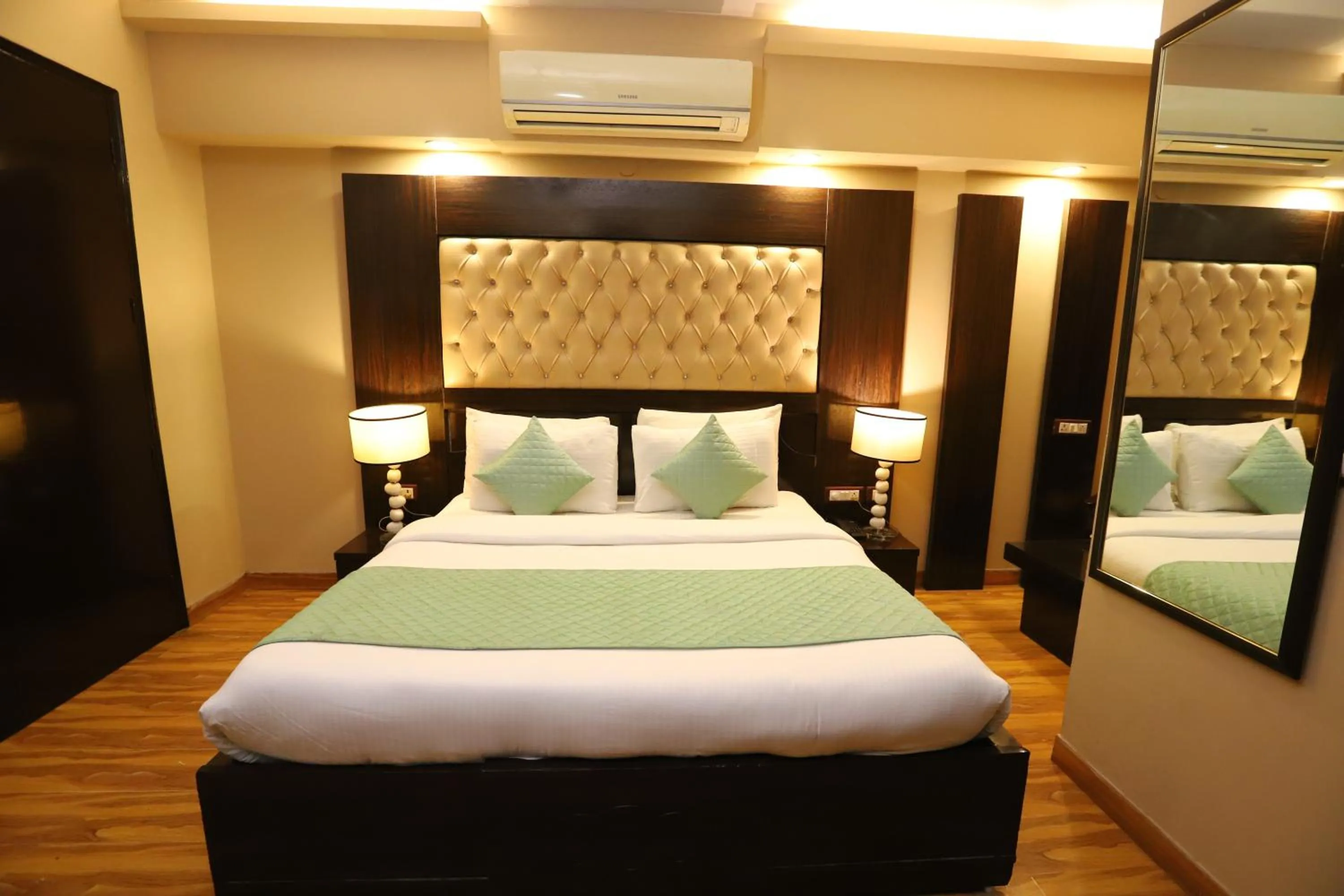 Bed in Hotel Palm Grand Naraina New Delhi - Couple Friendly Local IDs Accepted