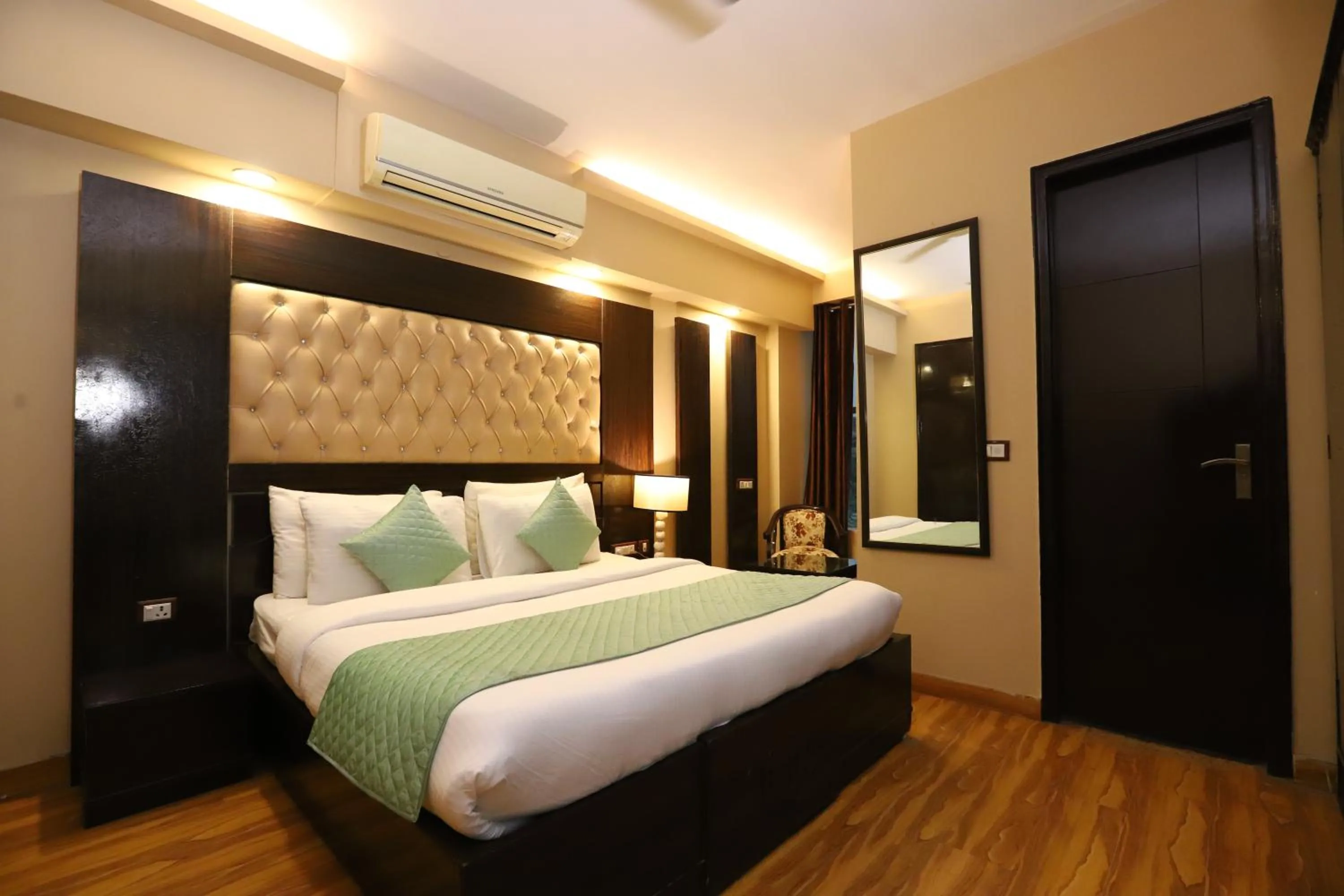 Bed in Hotel Palm Grand Naraina New Delhi - Couple Friendly Local IDs Accepted