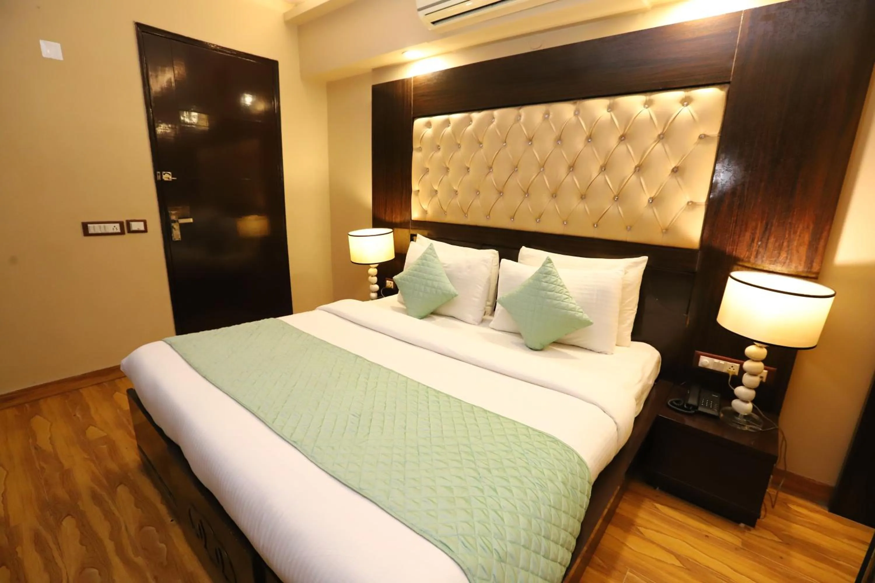 Bed in Hotel Palm Grand Naraina New Delhi - Couple Friendly Local IDs Accepted